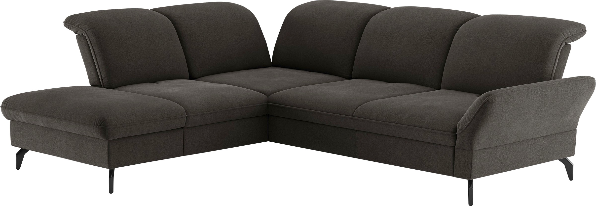 sit&more Ecksofa »Leandro L-Form«, Wahlweise mit Bett-, Kopfteil - und Armlehnfunktion, sowie Stauraum