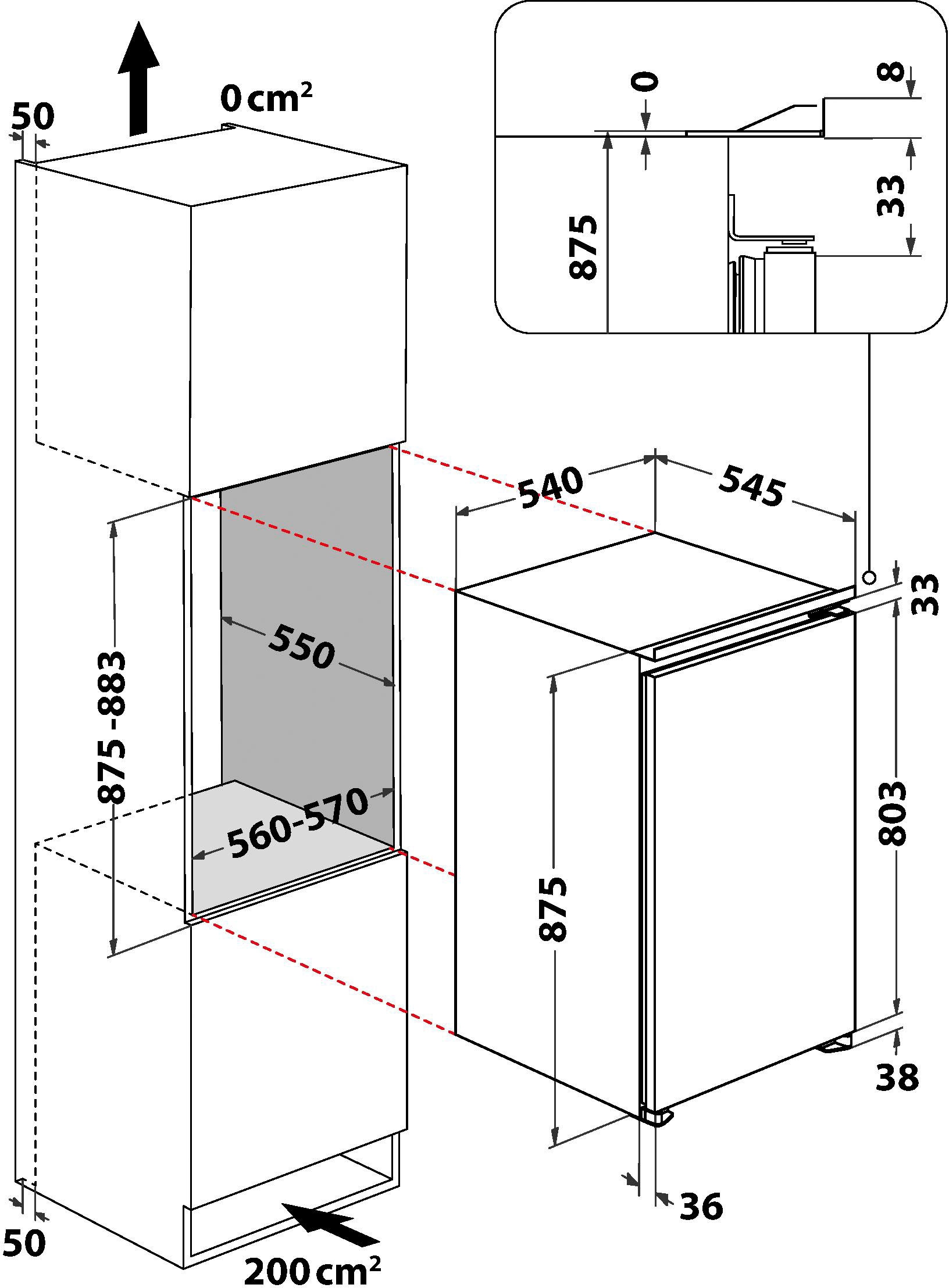 BAUKNECHT Einbaukühlschrank »KSI 9GF2E«