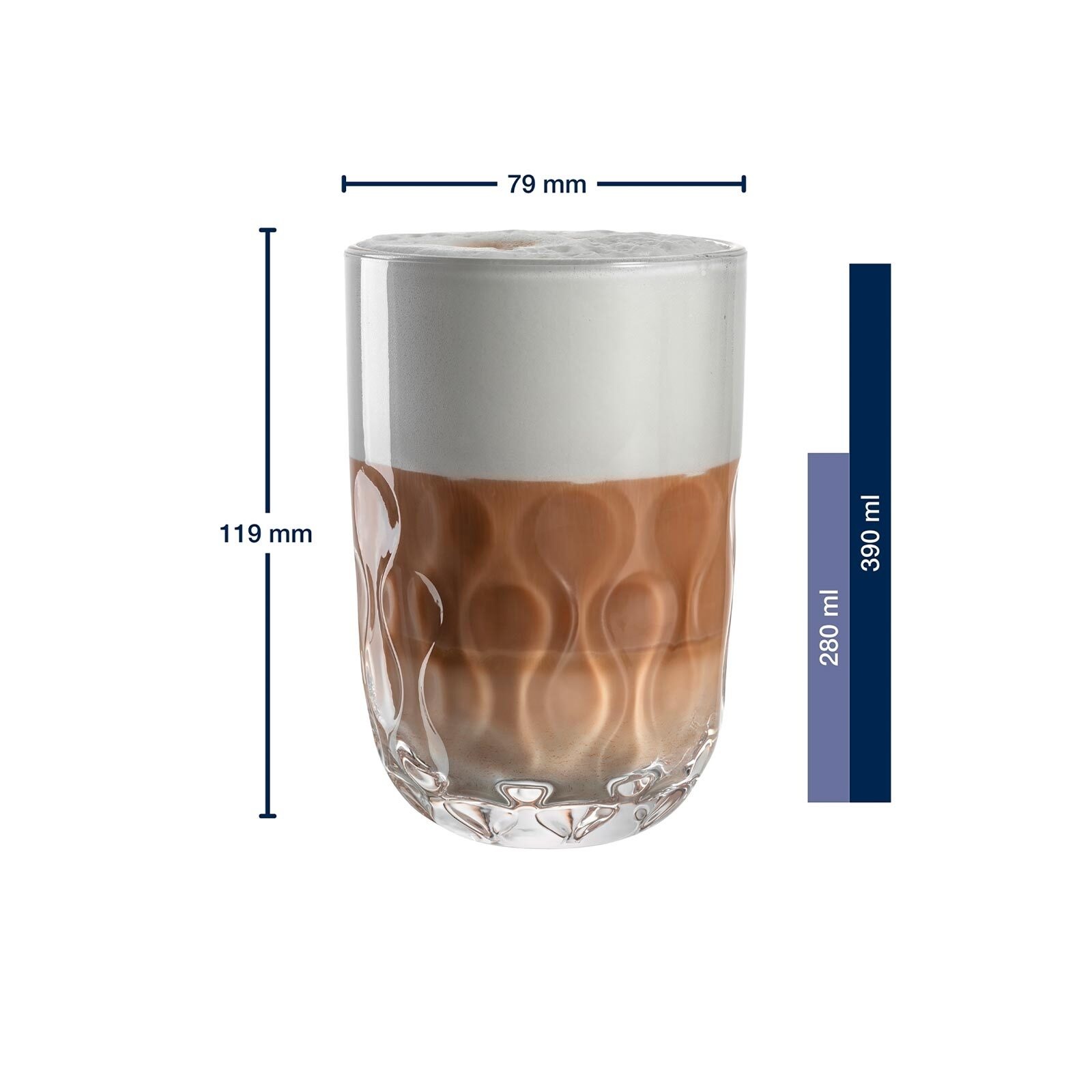 LEONARDO Latte-Macchiato-Glas "Latte Macchiato Gläser (2) Gocce 390 ml 6er günstig online kaufen