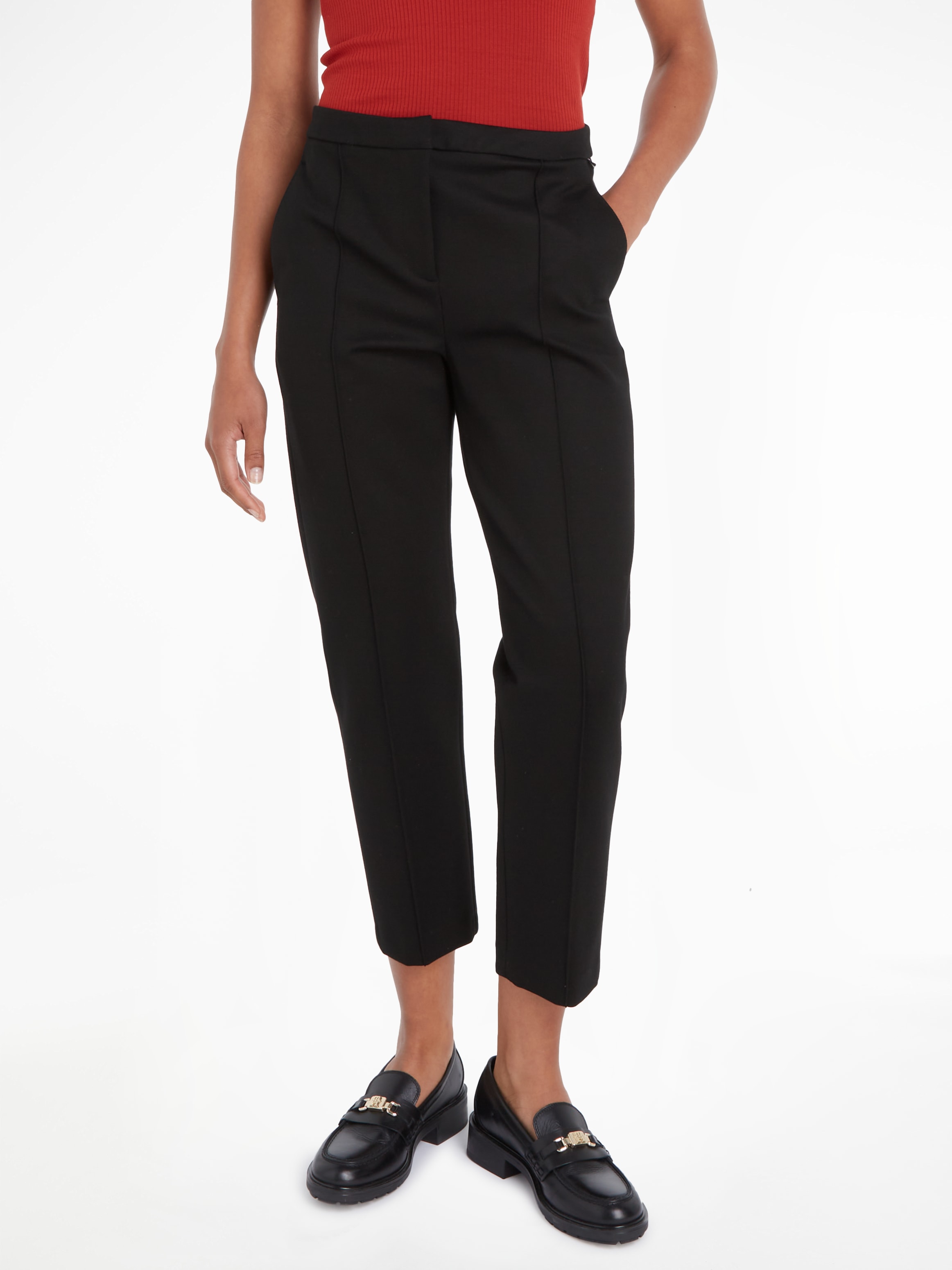 Webhose »ELEVATED SLIM STRAIGHT KNIT PANT«, mit Tommy Hilfiger Markenlabel