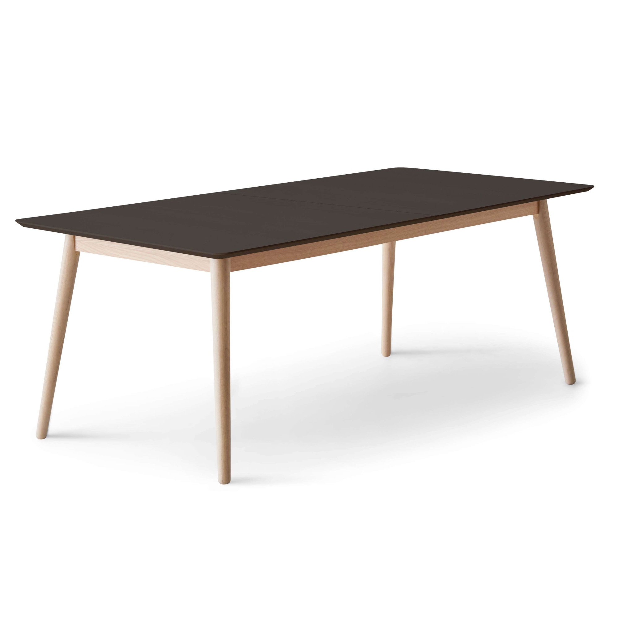 Hammel Furniture "Meza Designtisch mit Auszugsfunktion und 2 Einlegeplatten" abgerundete Tischplatte MDF, Massivholzgestell, in zwei Breiten