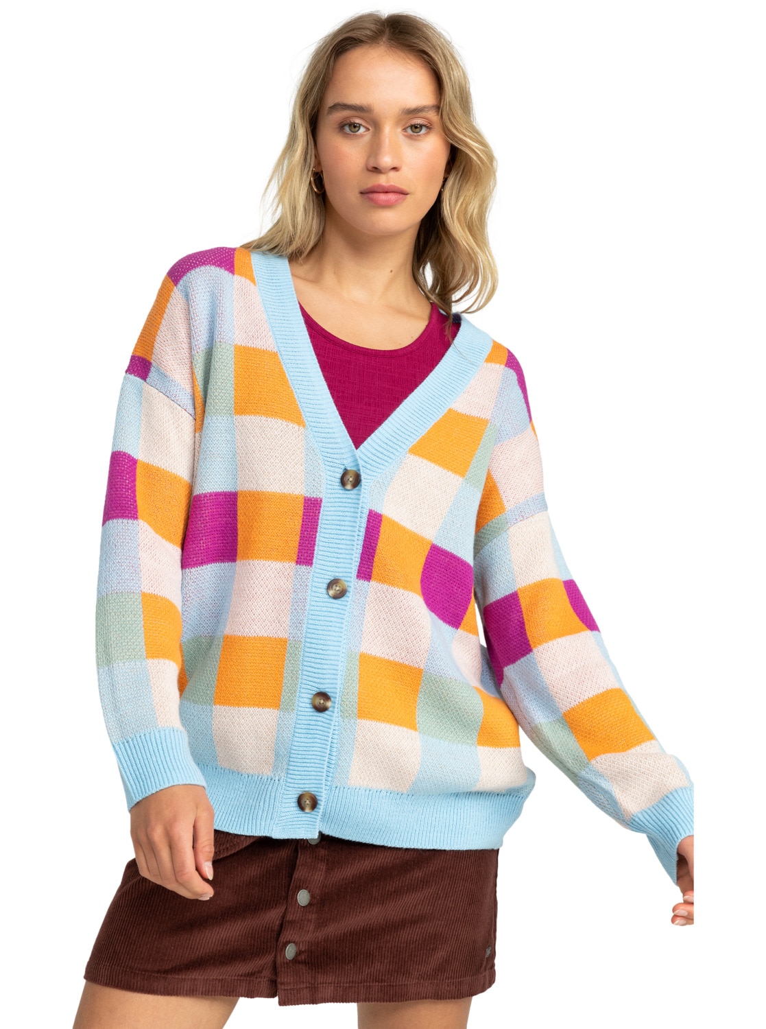 Roxy Cardigan "Small Slow Check" günstig online kaufen