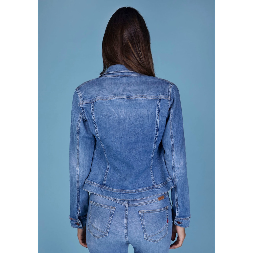 Damenmode Jacken BLUE FIRE Jeansjacke »GIPSY-BF«, perfekte Passform durch Stretch-Denim blue-used