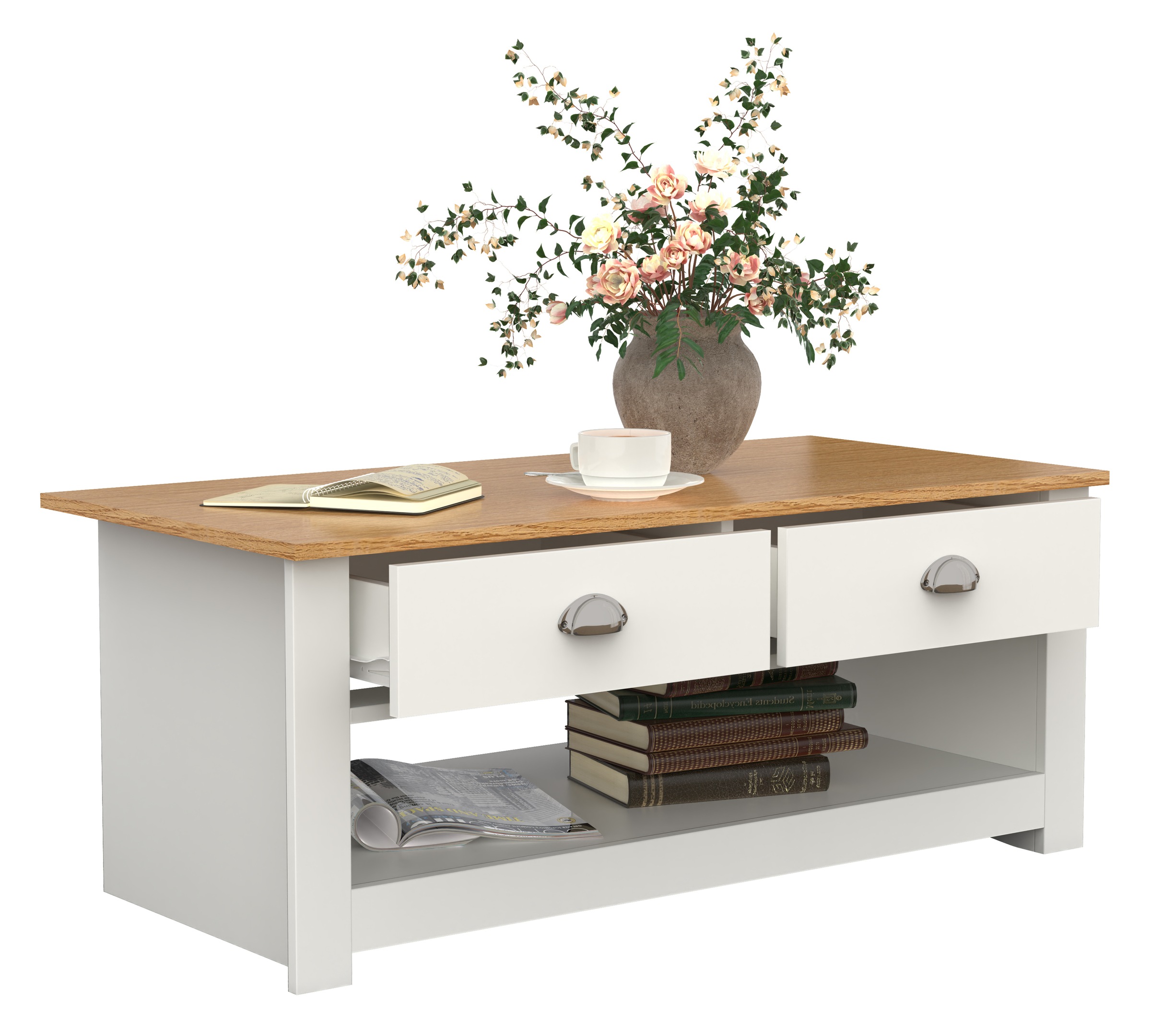 VCM Couchtisch "Holz Sofatisch Couchtisch Schublade Balusa" 1 Stk. tlg. günstig online kaufen