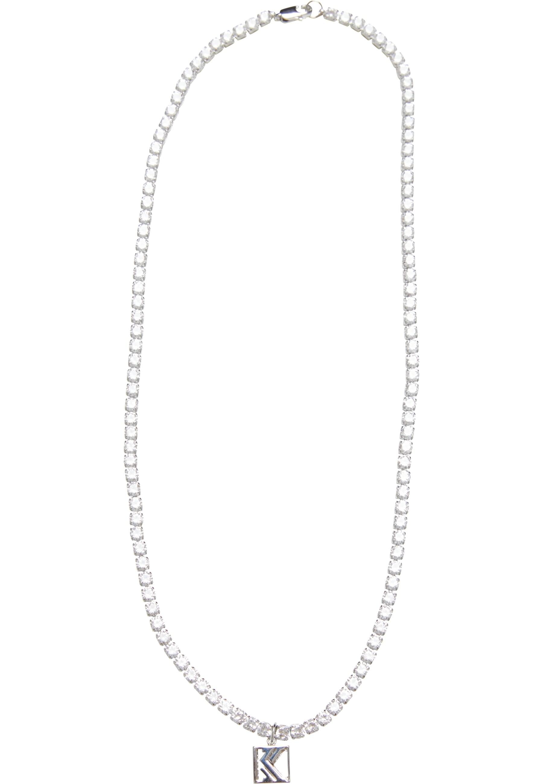 KARL KANI Damen Halsreif "Karl Kani KK Og01 Diamond Tennis Necklace", onesizesilber, Halsketten