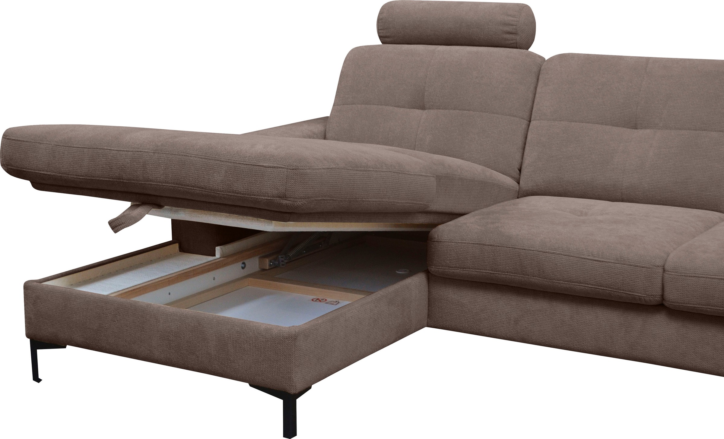 alina Ecksofa »Stelvia«, Inklusive Nackenstützen, Breite 254 cm