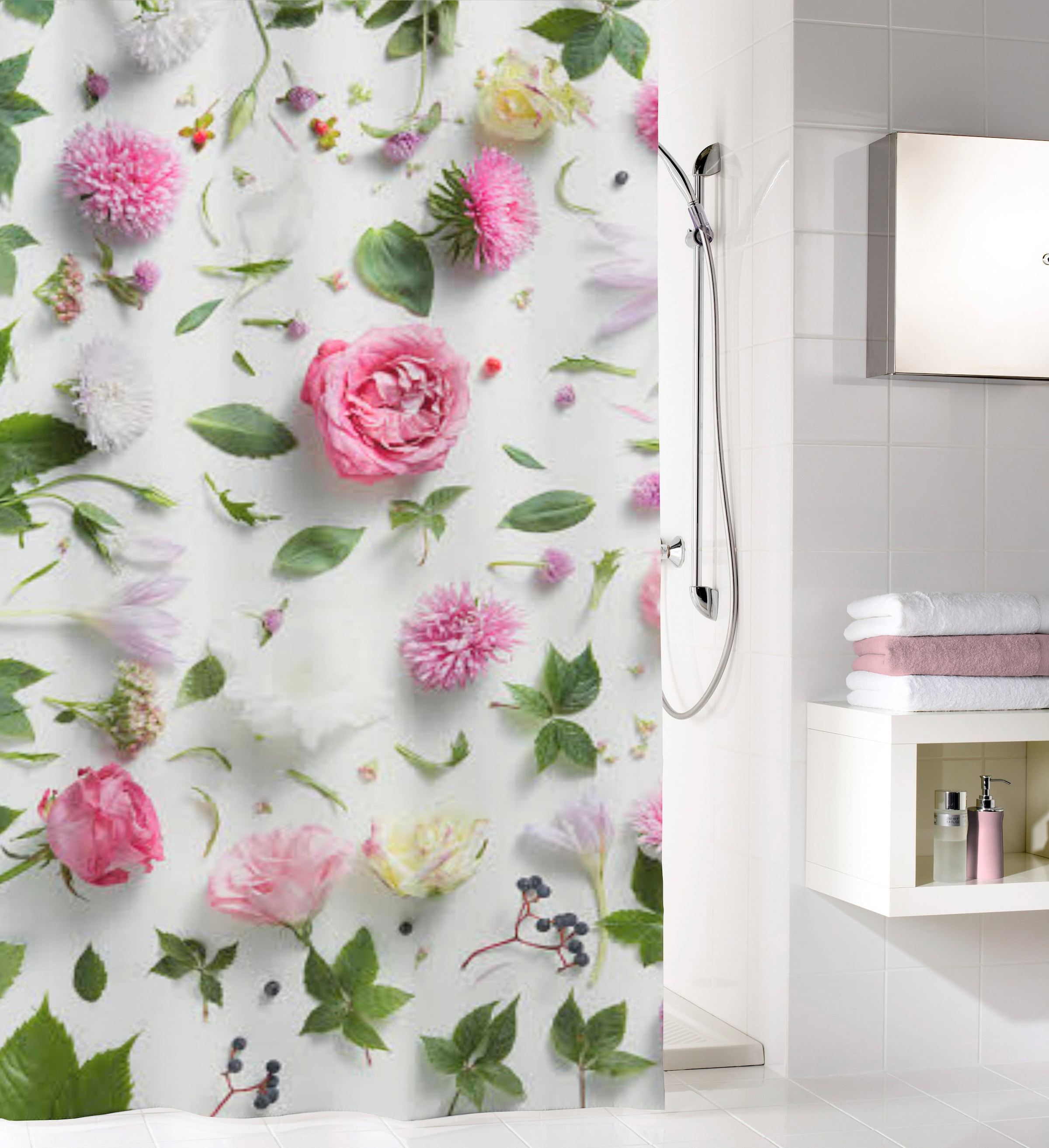 Kleine Wolke Duschvorhang "Rosalie" Breite 180 mit Beschwerungsband günstig online kaufen