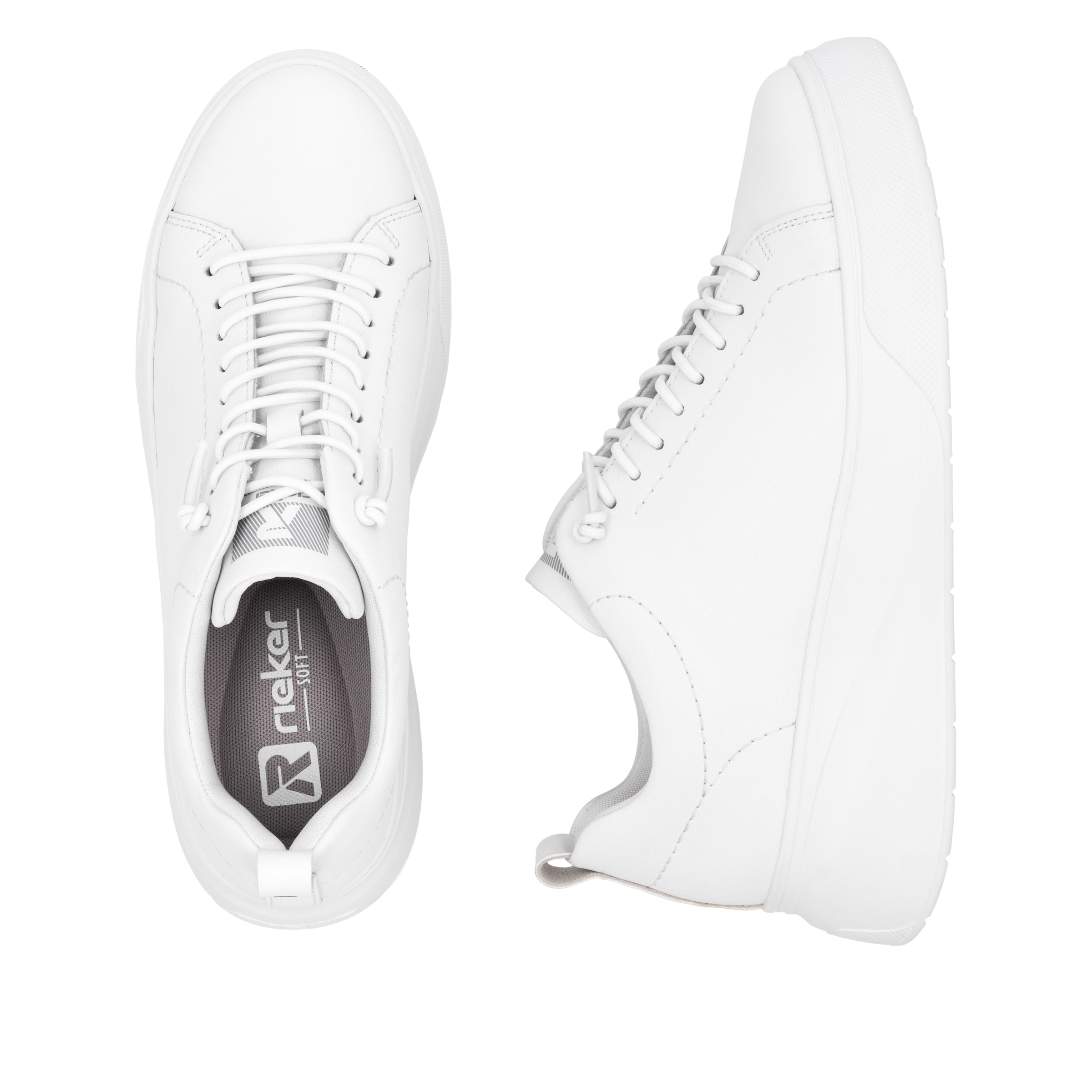 RIEKER Sport Plateausneaker, Freizeitschuh, Halbschuh, Schnürschuh mit Schaftrandpolsterung