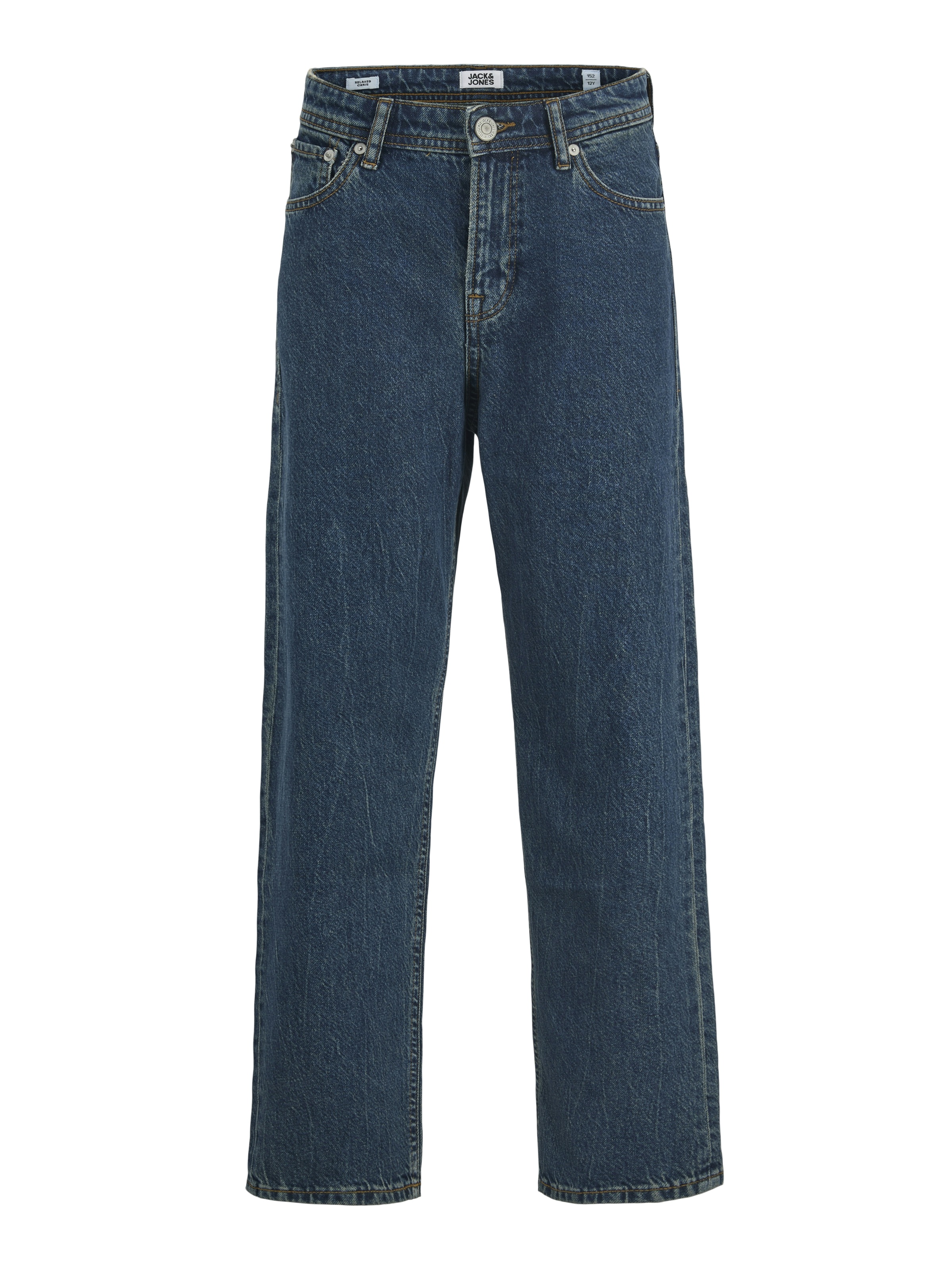 Kinder Relax-fit-Jeans "JJIALEX JJORIGINAL SQ 061 JNR", blau, Gr. 158, JACK & JONES JUNIOR, unifarben, Denim/Jeans, Obermaterial: 100% Baumwolle,