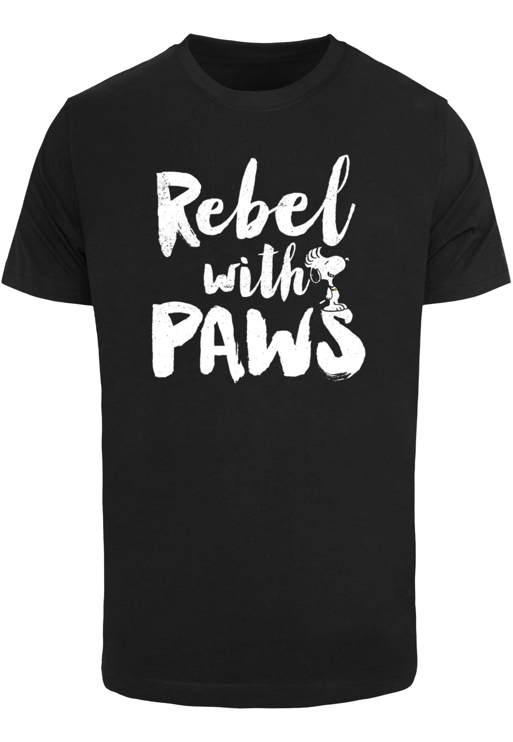 Merchcode T-Shirt »Merchcode Herren Peanuts - Rebel with paws T-Shirt Round Neck«, (1 tlg.)