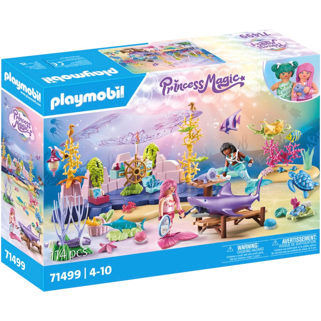 Playmobil® Konstruktions-Spielset »Unterwasser-Tierpflege der Meeresbewohner (71499)«, (114 St.)