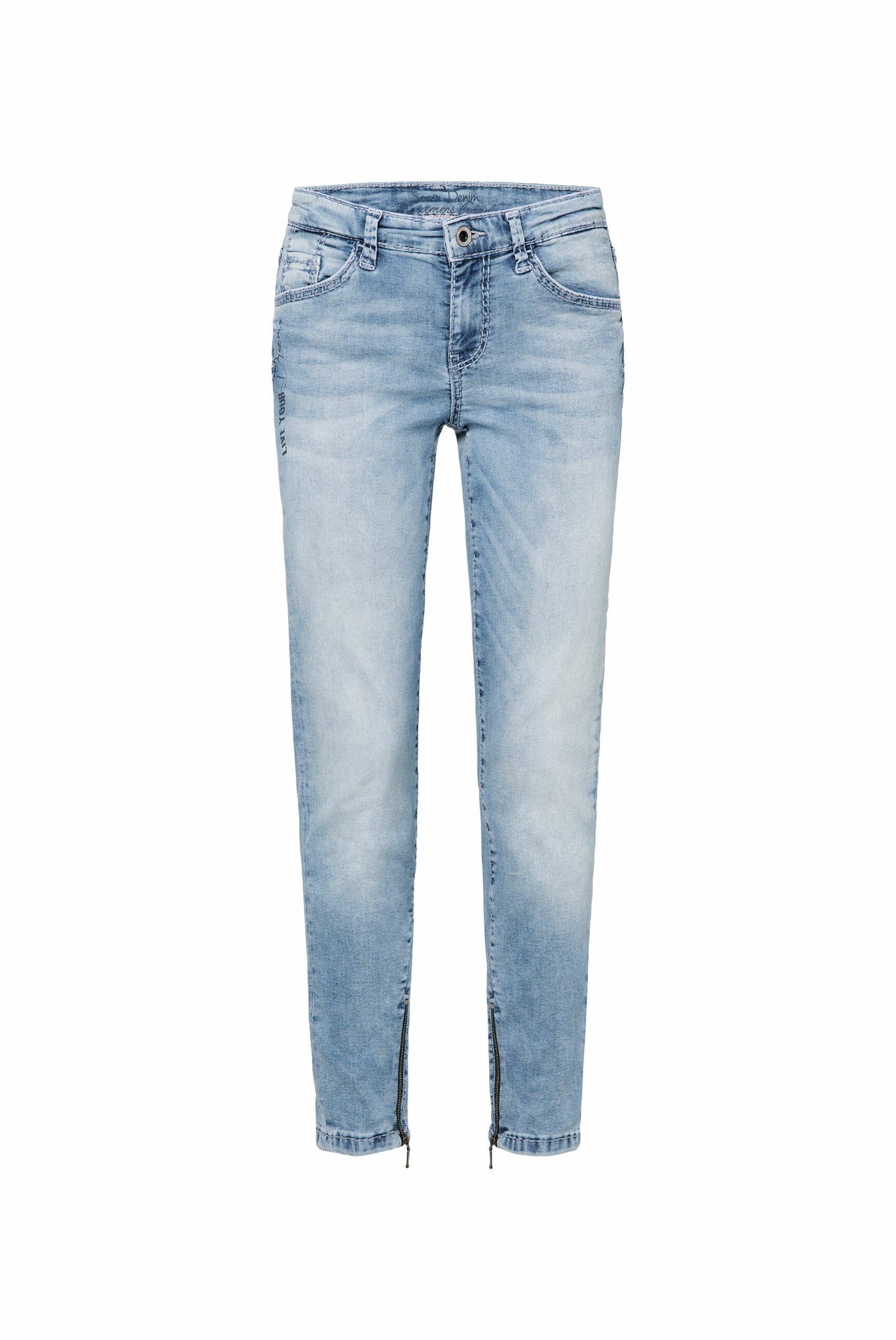 SOCCX Slim-fit-Jeans, mit Reißverschluß am Saum