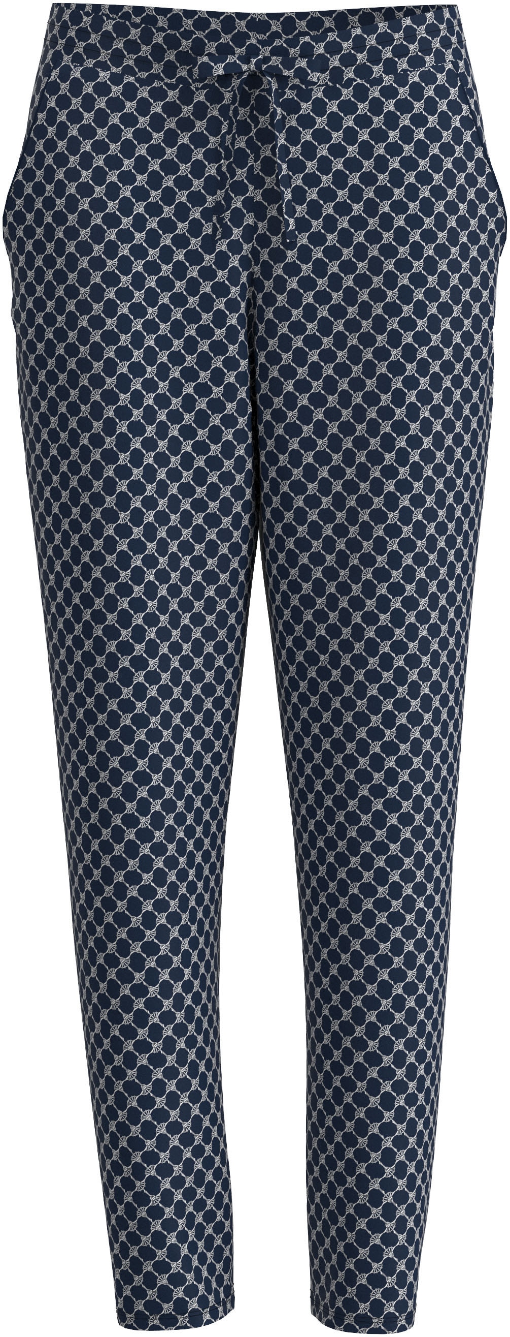 JOOP! Pyjamahose »Cosy«, mit Tunnelzug und Bindeband, Cornflower-Allover