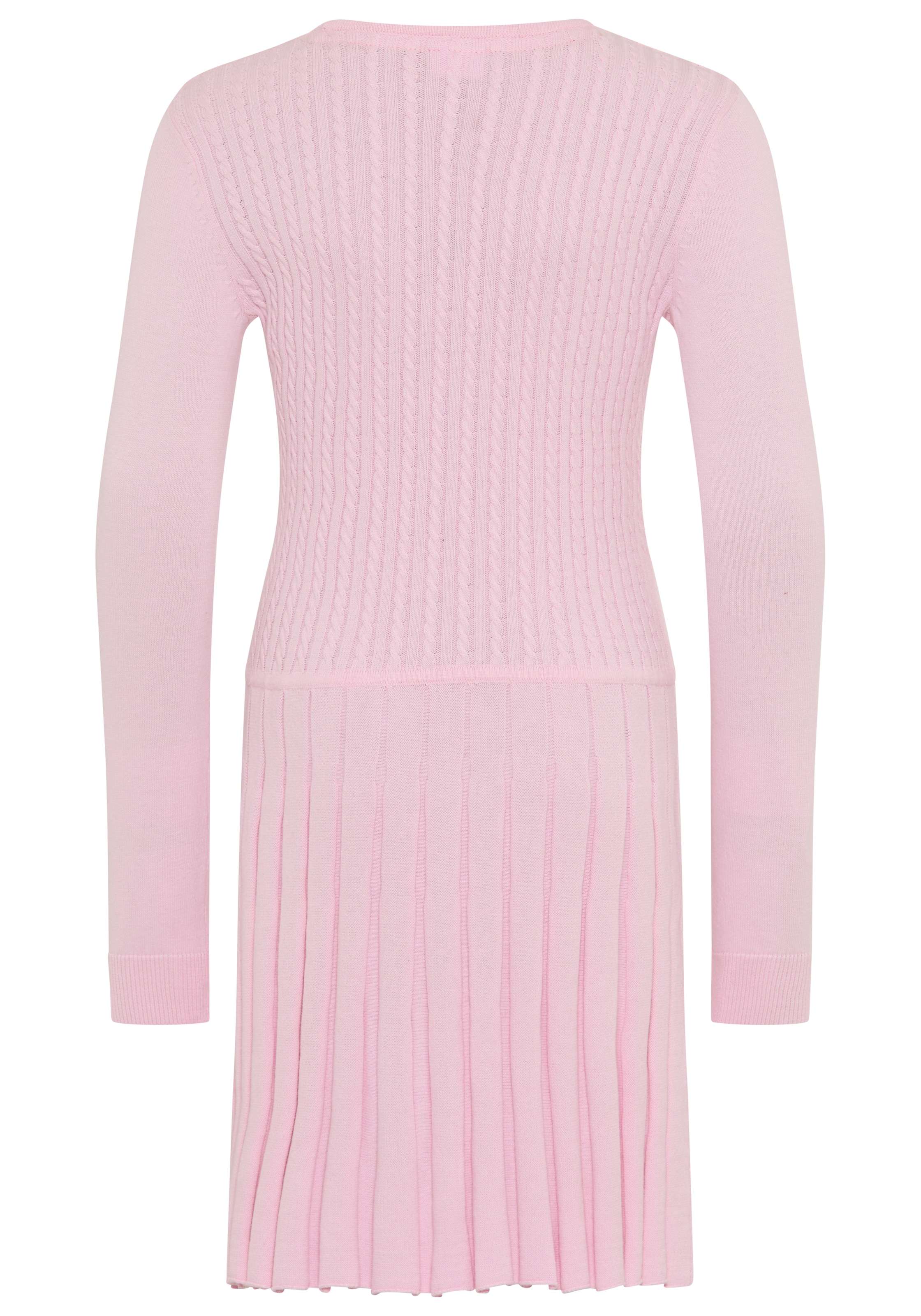 KangaROOS Strickkleid »Strickkleid mit Faltenrock«, Niedliches Strickkleid mit Zopfmuster