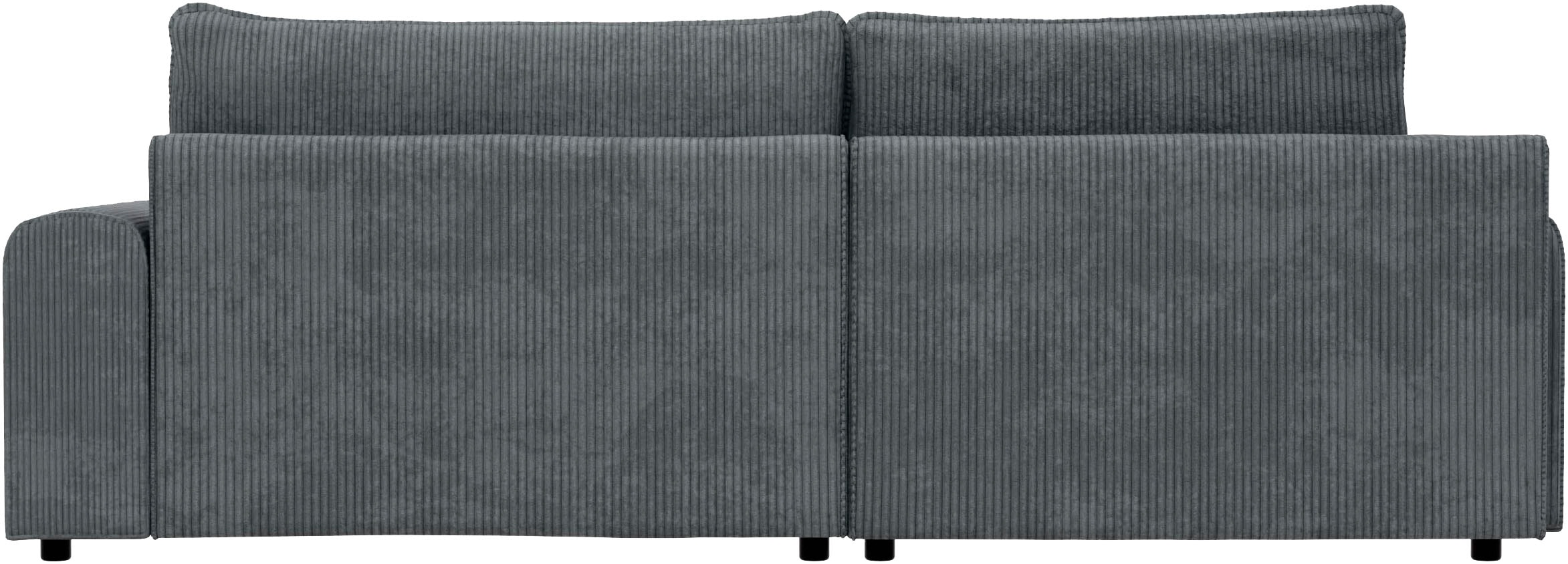 TRENDMANUFAKTUR Ecksofa »Fordon, Schlafsofa mit Bettkasten, Couch in L-Form, Breite 250 cm«, in Cordstoff HYPER, dunkelgrau, Recamiere links