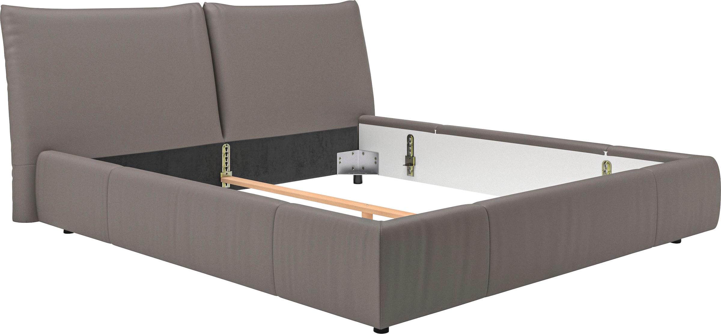 Places of Style Polsterbett »Priora in 4 Breiten bis 200cm«, auch in NaturLEDER, Cord, belastbar bis 280kg, auch Überlänge 220 cm
