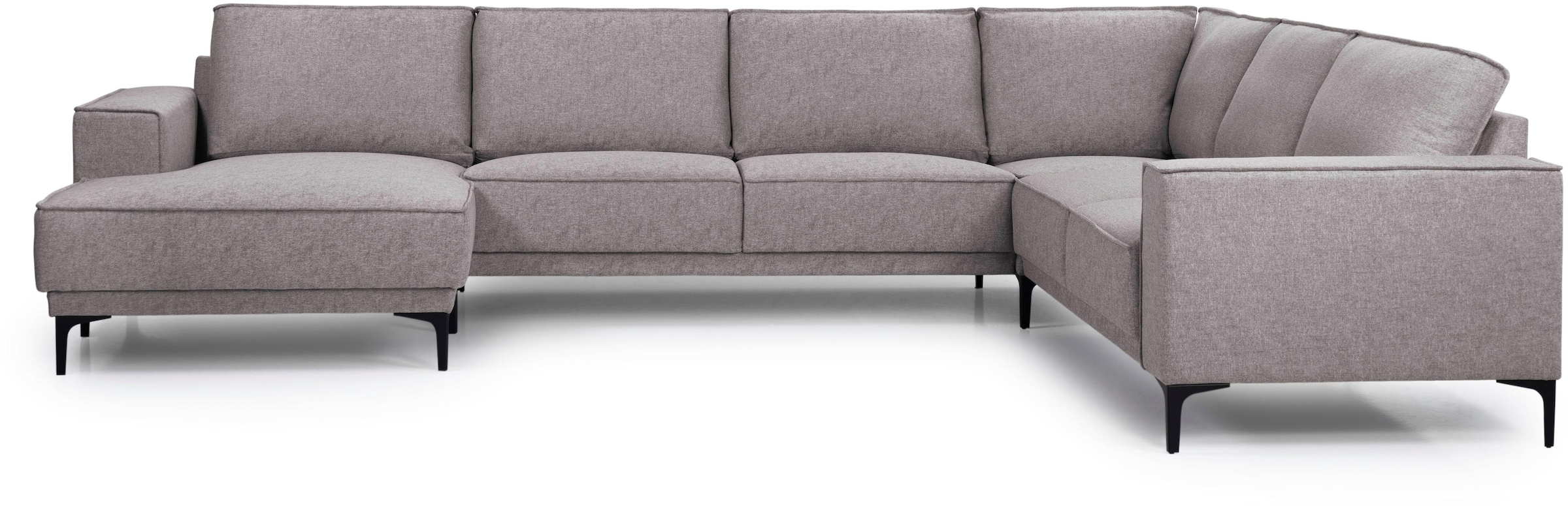 Places of Style Wohnlandschaft "XXL Sofa Oland, Struktur, Flachgewebe, Luxu günstig online kaufen
