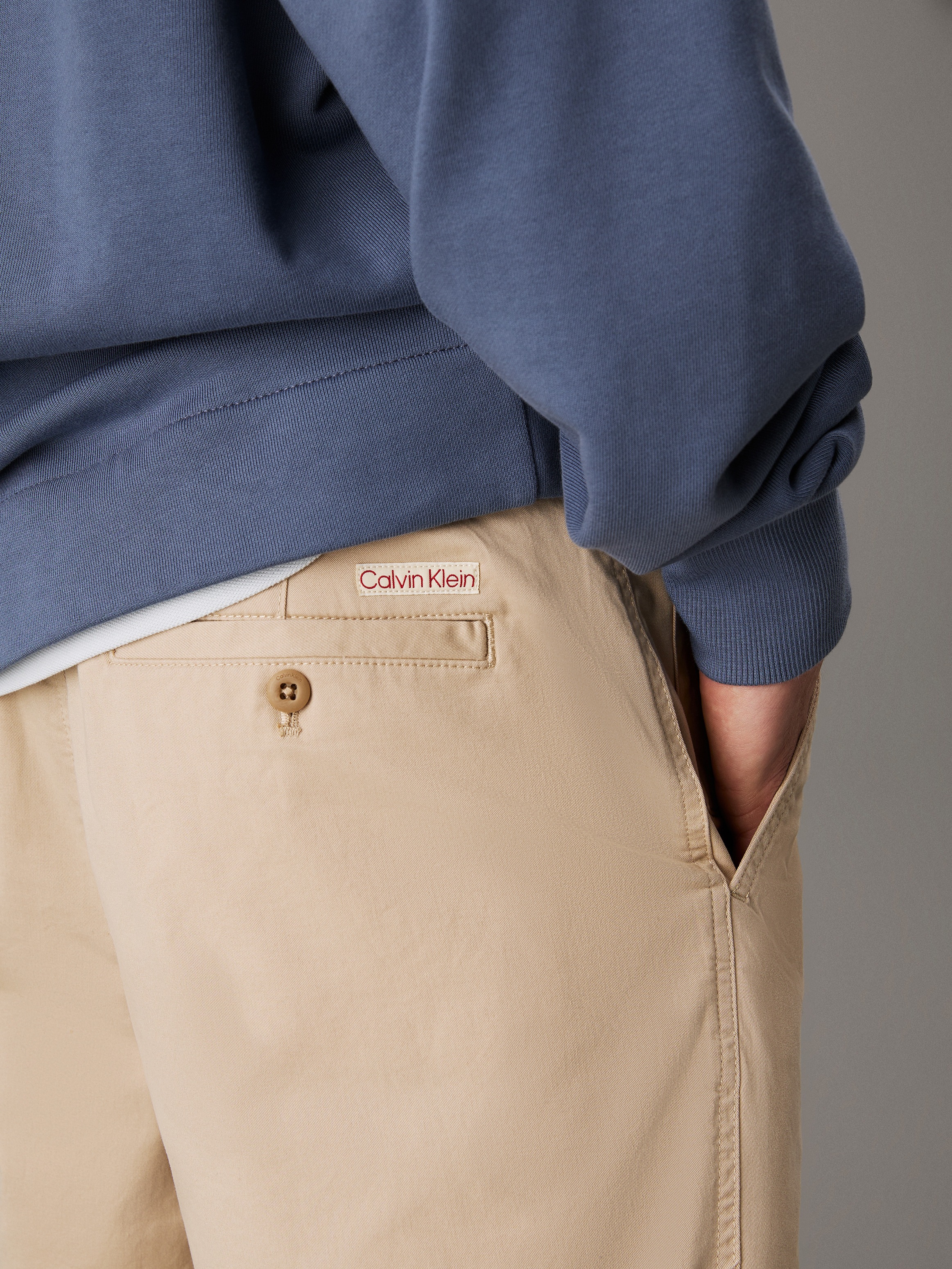 Calvin Klein Jeans Chinoshorts »COTTON CHINO SHORT 9 IN«, in Unifarbe
