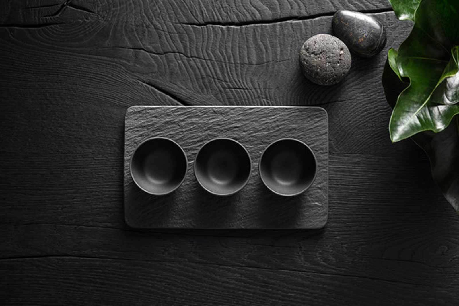 Villeroy & Boch Dipschale »Dipschälchen-Set Manufacture Rock 3er Set schwarz«