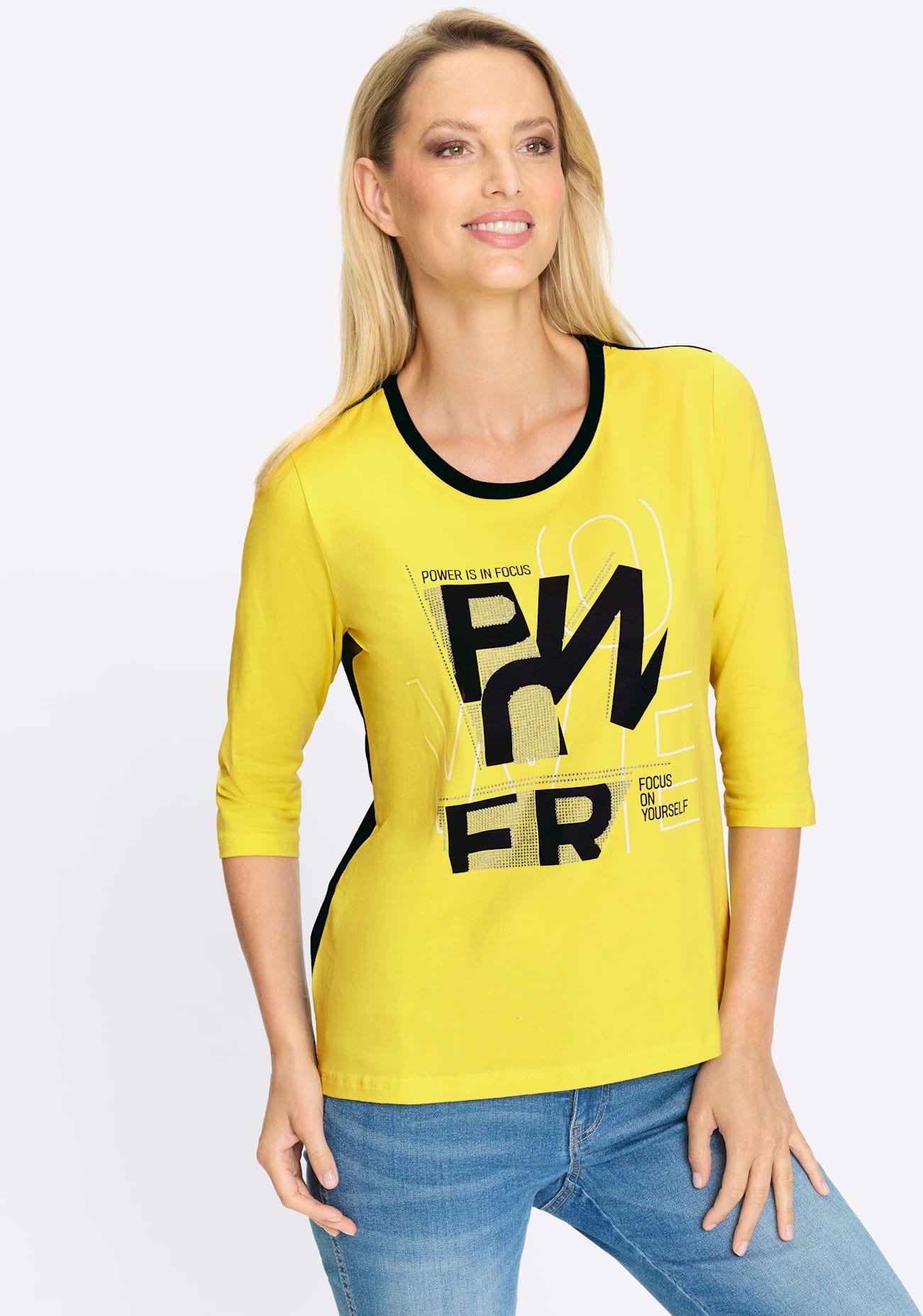 heine 3/4-Arm-Shirt "Druck-Shirt", 1 tlg. günstig online kaufen