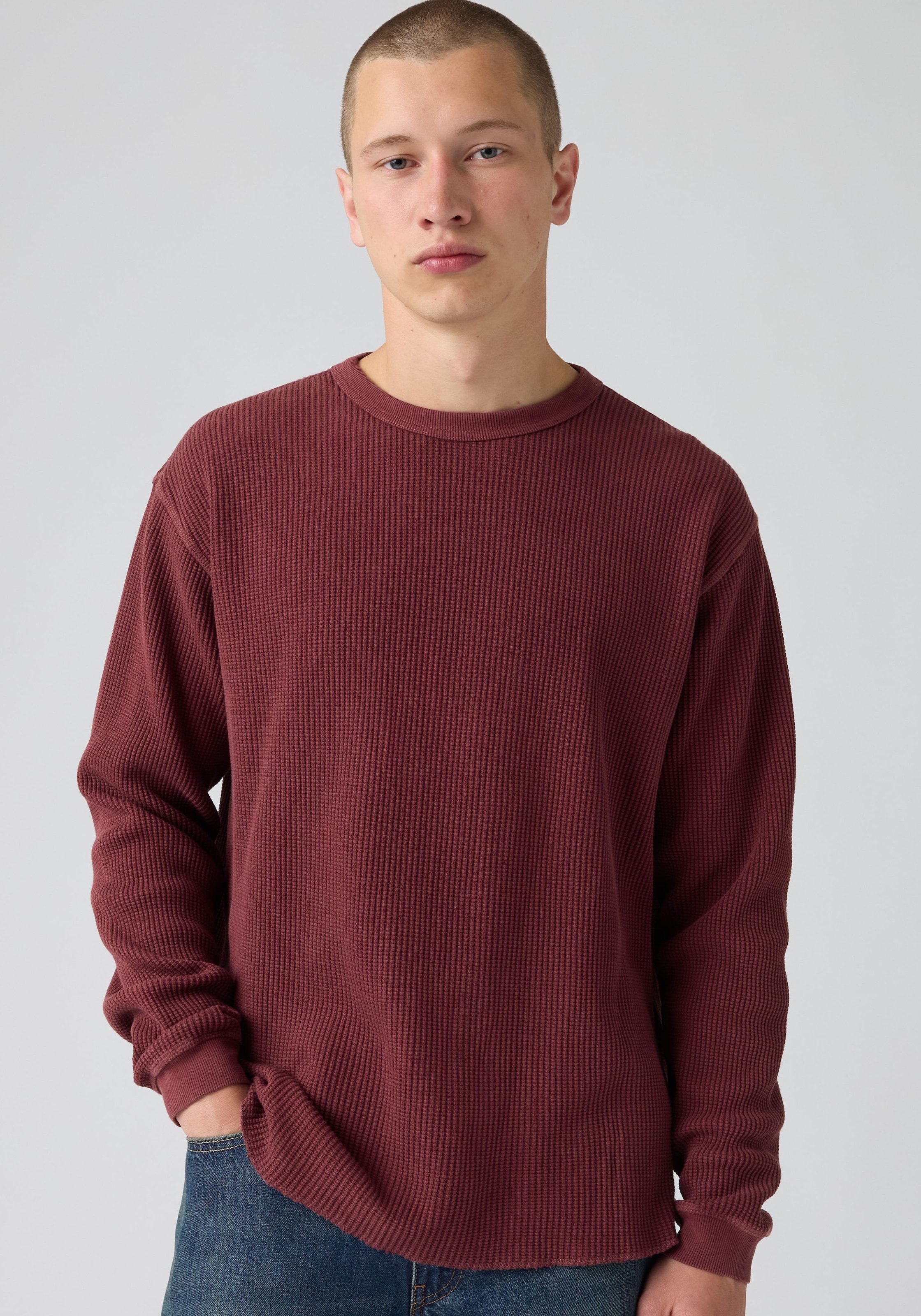 Levis Langarmshirt Waffelstrukturmuster