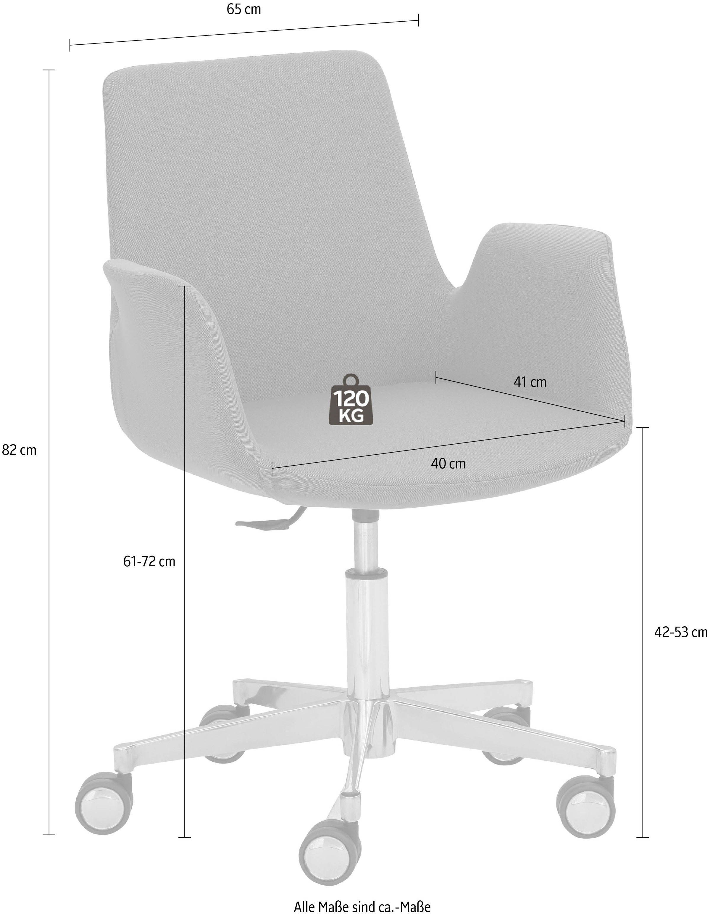 Mayer Sitzmöbel Bürostuhl »Sessel myHELIOS«, 1 St., Feinstruktur weich