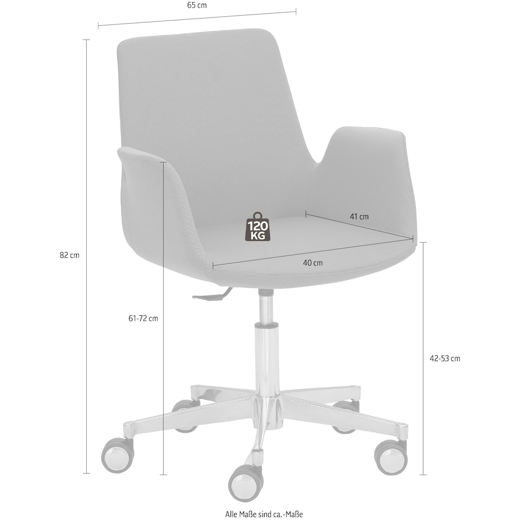 Mayer Sitzmöbel Bürostuhl »Sessel myHELIOS«, 1 St., Feinstruktur weich