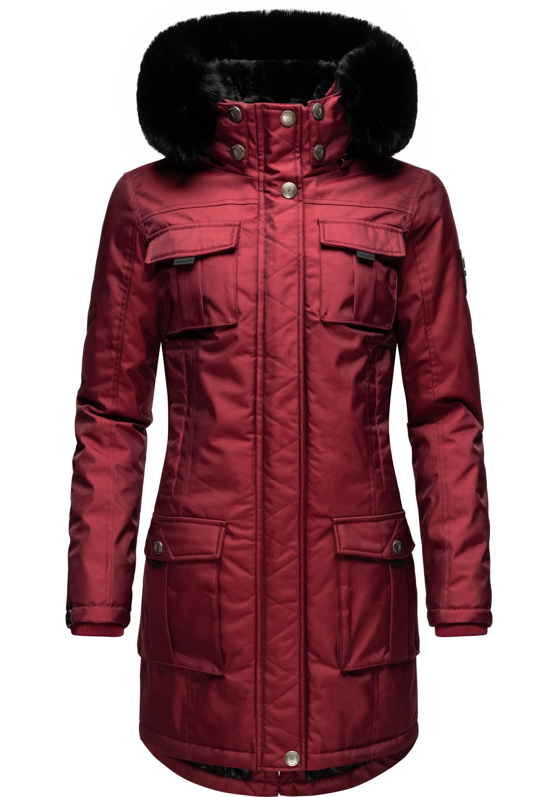 Navahoo Wintermantel »Tiniis«, Parka mit abnehmbarer Kapuze und extra Einkaufstasche