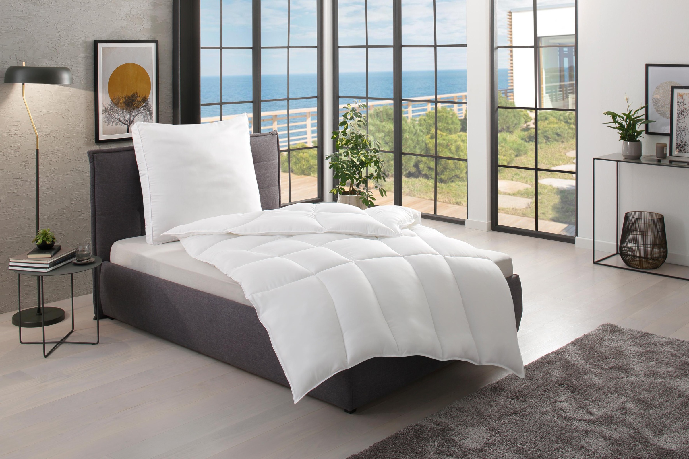 Älgdröm Synthetikkopfkissen »Lotus, Kopfkissen 40x80, 80x80«, Füllung: 100% Polyester, Bezug: 100% Lyocell, (1 St.), Kissen für erholsamen Schlaf, weich und langlebig
