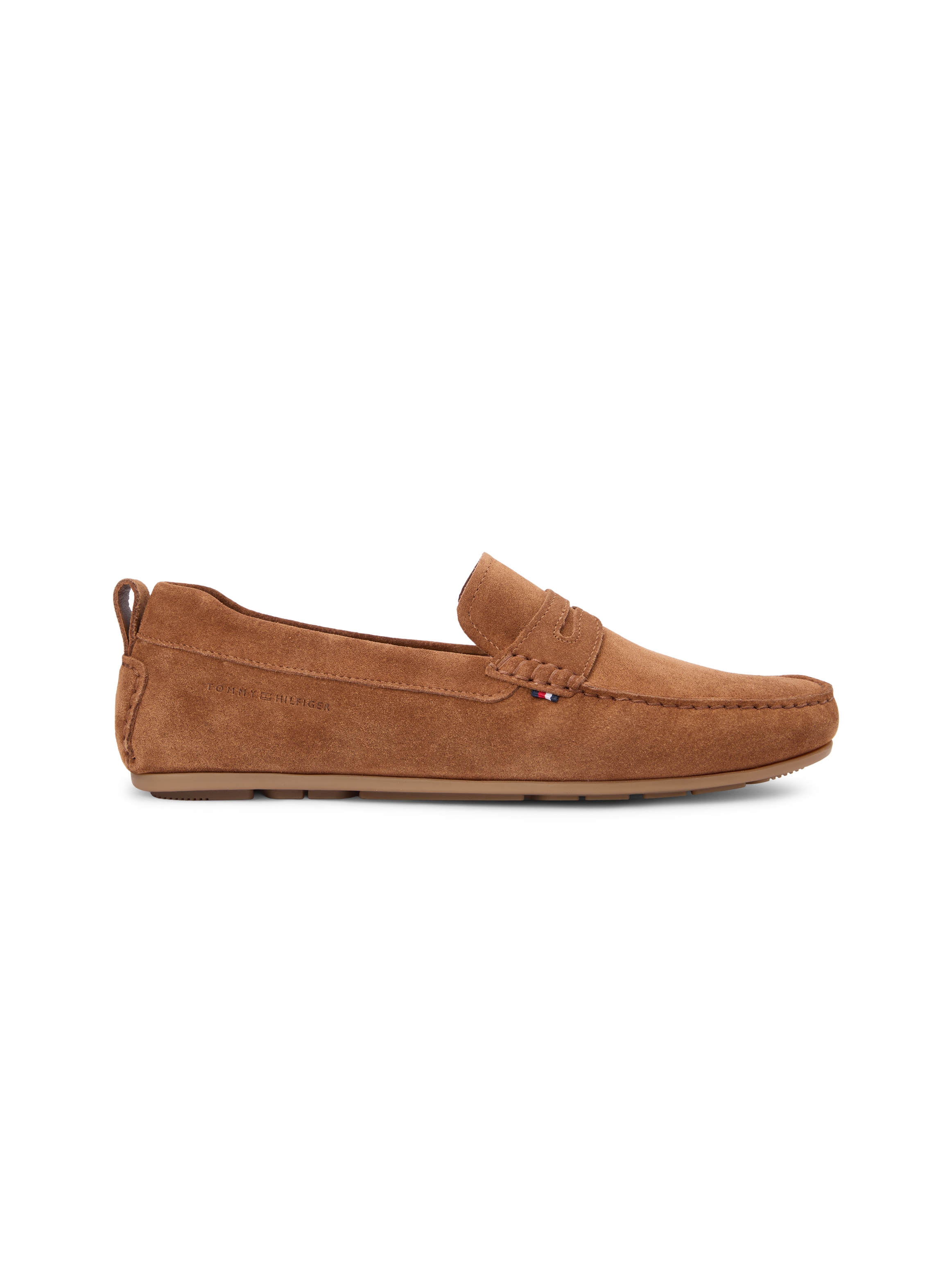 Tommy Hilfiger pour homme. FM0FM05789 Mocassins en daim avec semelles dentelées brunes (41), Marron, Plat, Cuir, Aucun, Casuel 4