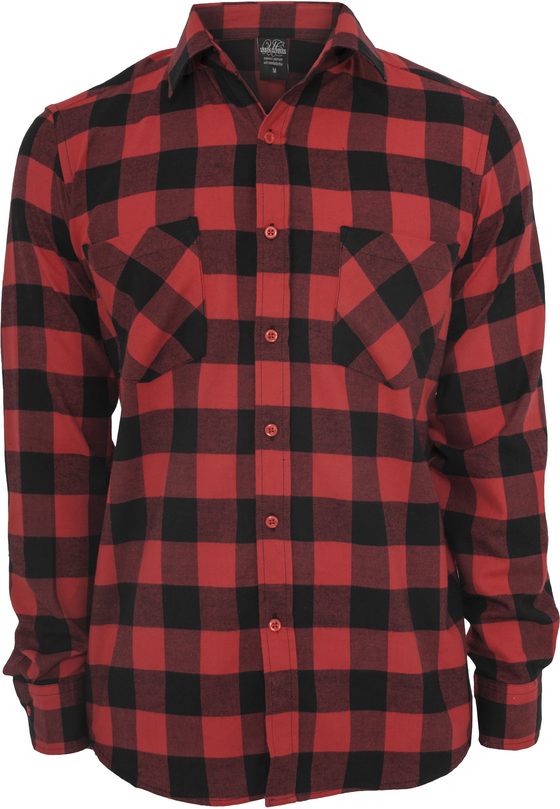 URBAN CLASSICS Kurzarmshirt "Urban Classics Herren Checked Flanell Shirt" 1 Stk.