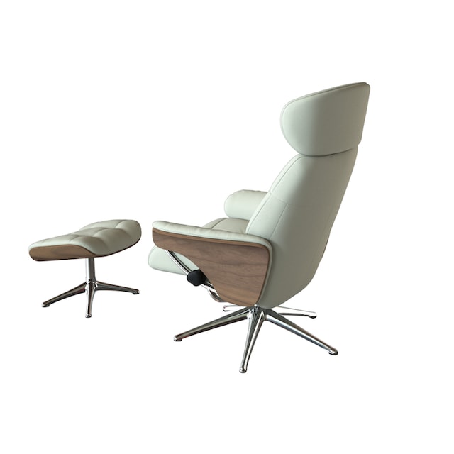 FLEXLUX Relaxsessel »Relaxchairs Skagen«, Relaxfunktion & Kopf-  Rückenverstellung, Arml. Walnuss, Fuß Alu, M | BAUR