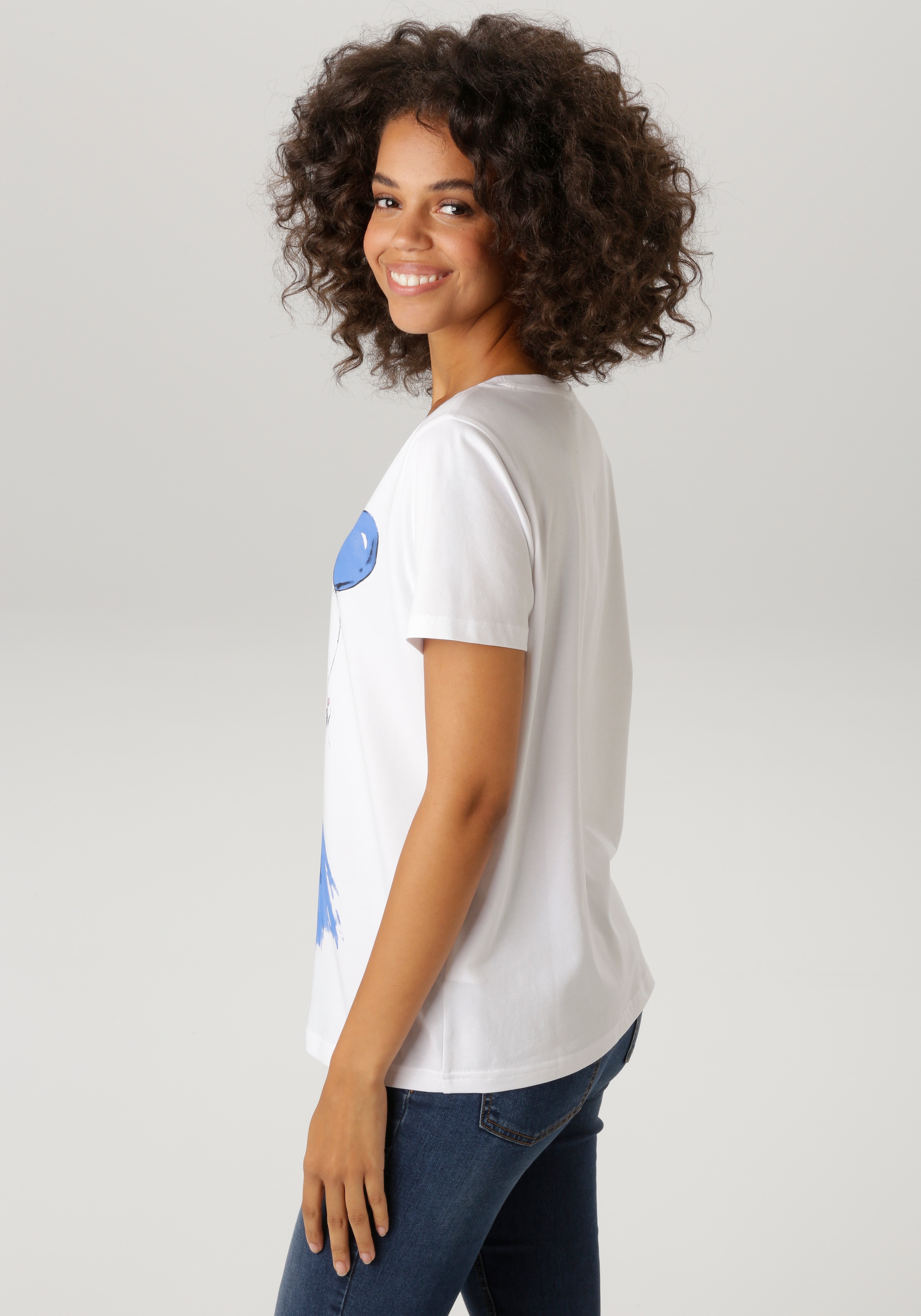 Aniston CASUAL T-Shirt mit ausdrucksvollem Frontprint - NEUE KOLLEKTION