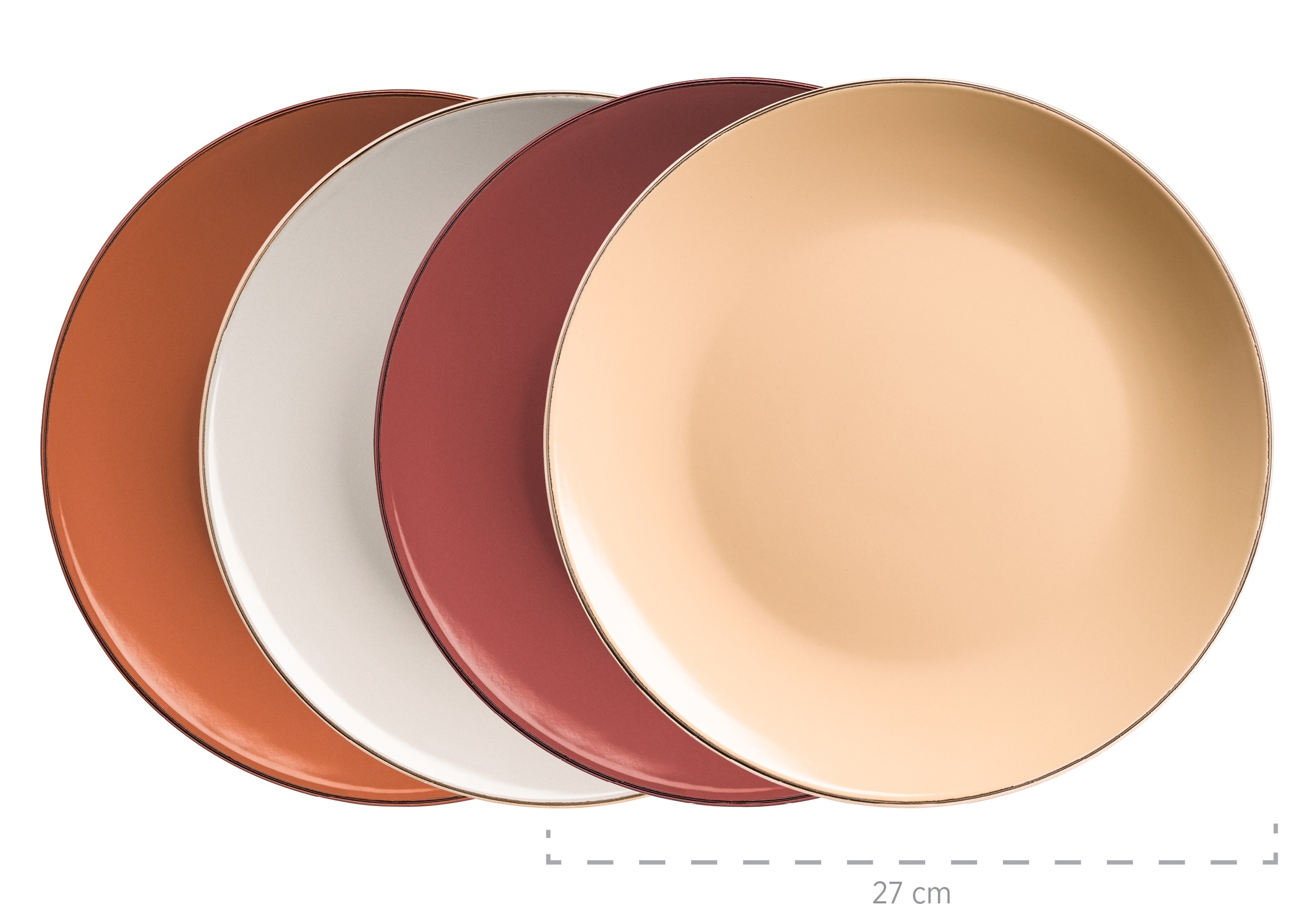 MÄSER Kombiservice »METALLIC RIM, Geschirr-Set, Steinzeug«