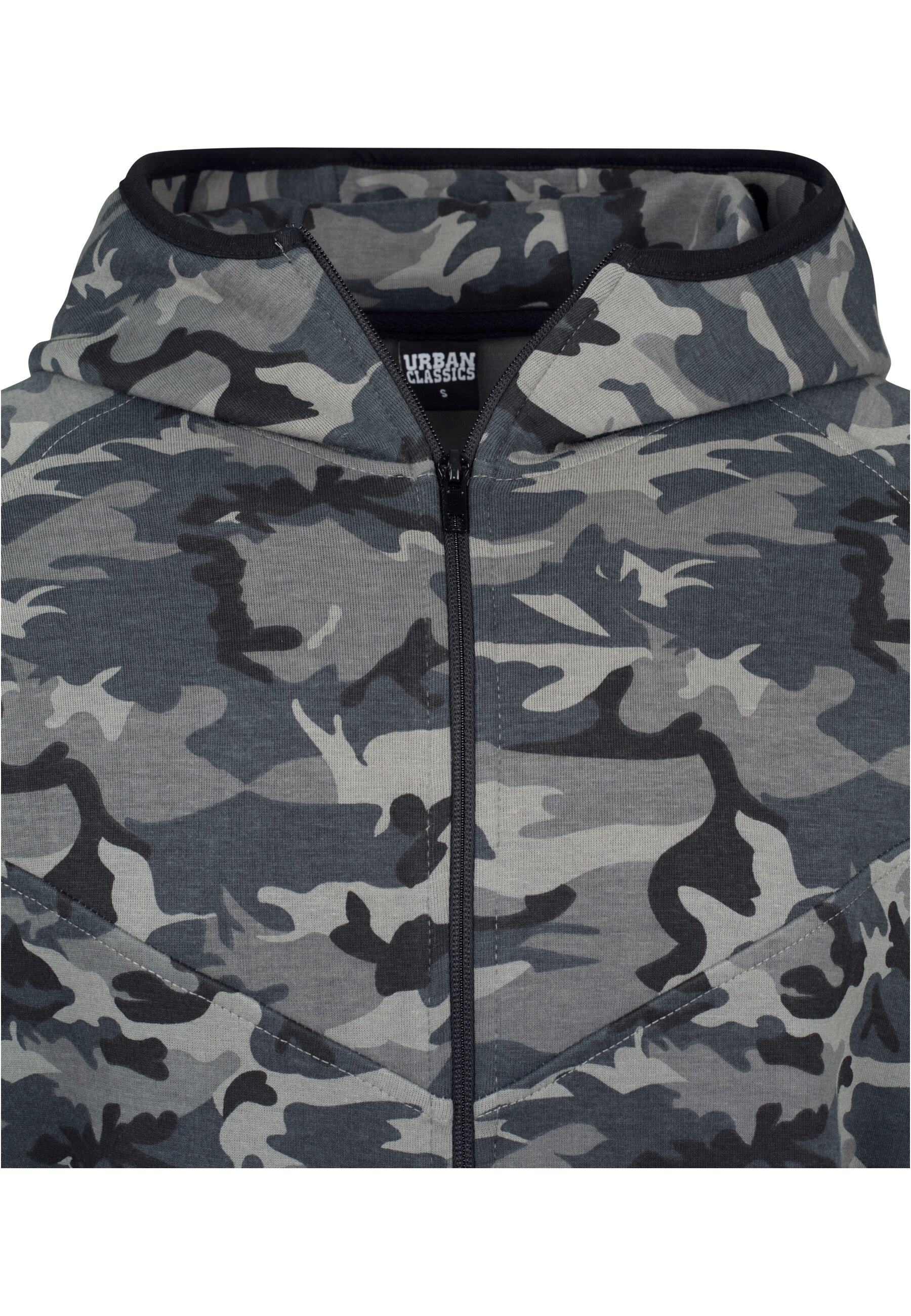 URBAN CLASSICS Allwetterjacke »Urban Classics Herren Interlock Camo Zip Jacket«, (1 St.), mit Kapuze