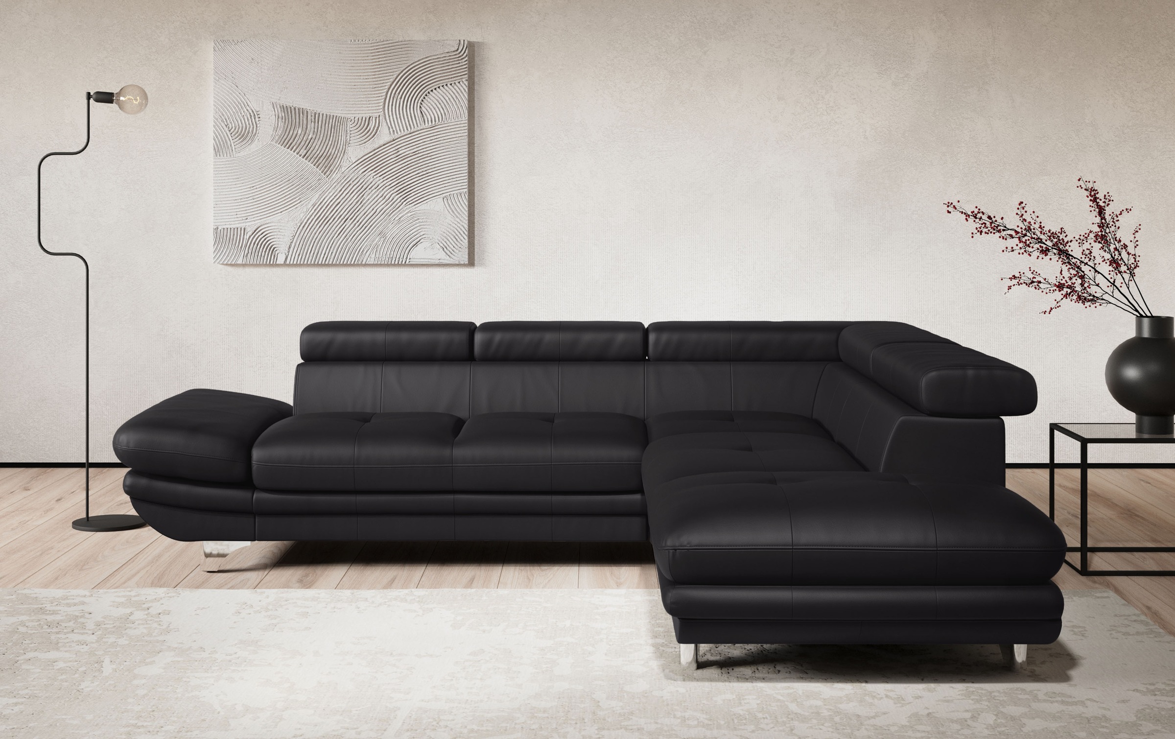 COTTA Ecksofa "Enterprise L-Form, B: 277 cm" Arm- & Kopfteilverstellung, optional Schlaffunktion