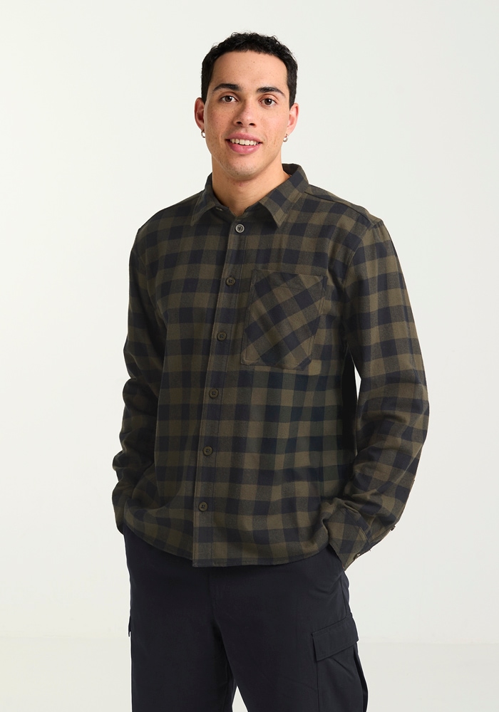 Jack Wolfskin Flanellhemd "LITE FLANNEL SHIRT M" Flanellhemd, weich, atmungsaktiv