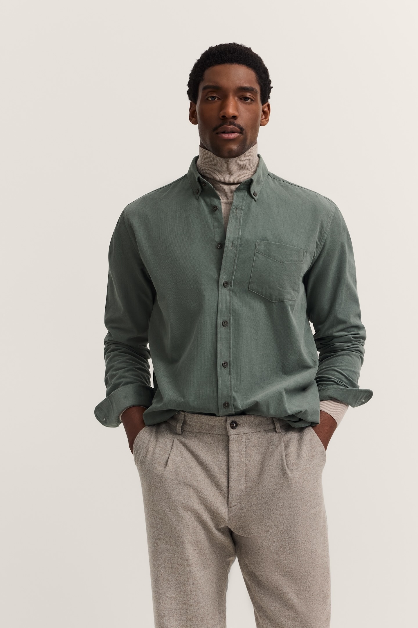 bugatti Langarmhemd »Soft Cotton« im Modern Fit mit Button-Down-Kragen