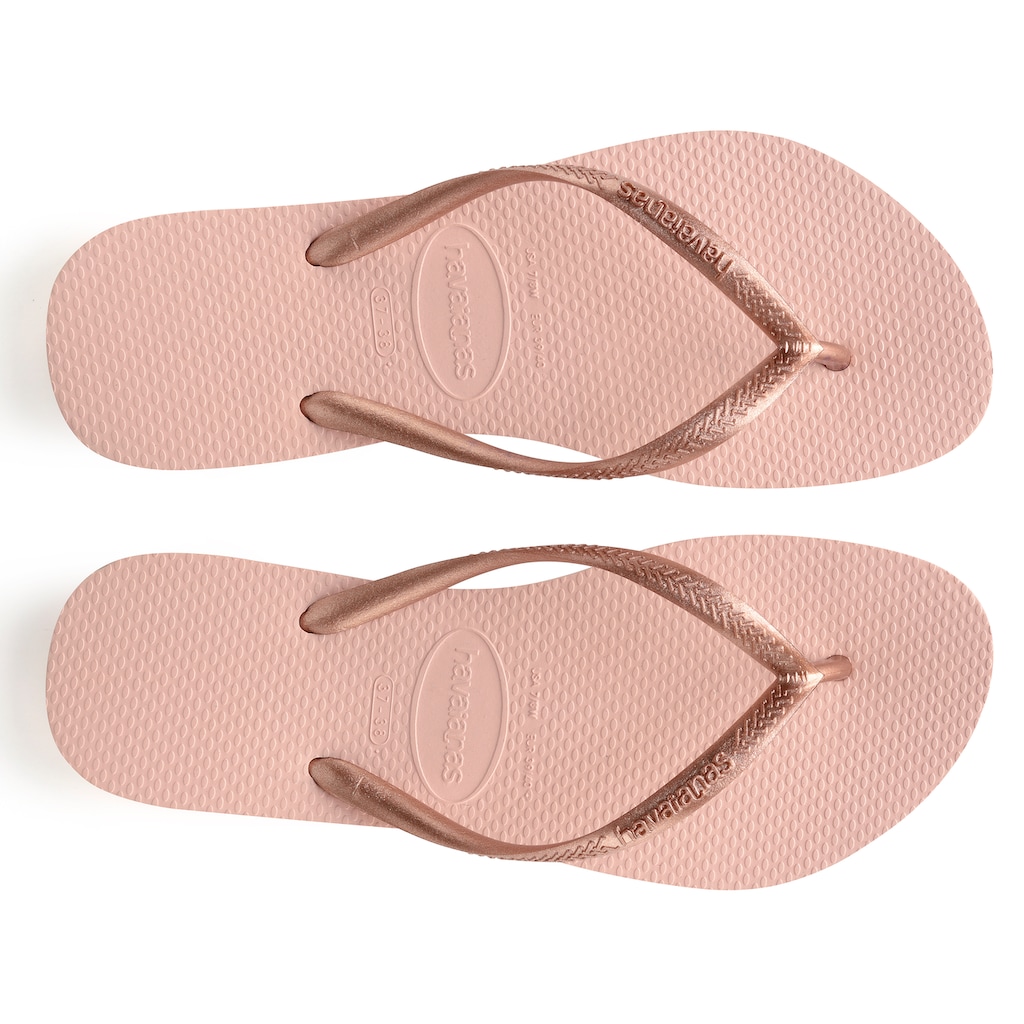 Havaianas Zehentrenner »Slim«, Sommerschuh, Schlappen, Poolsildes mit weichem Zehensteg