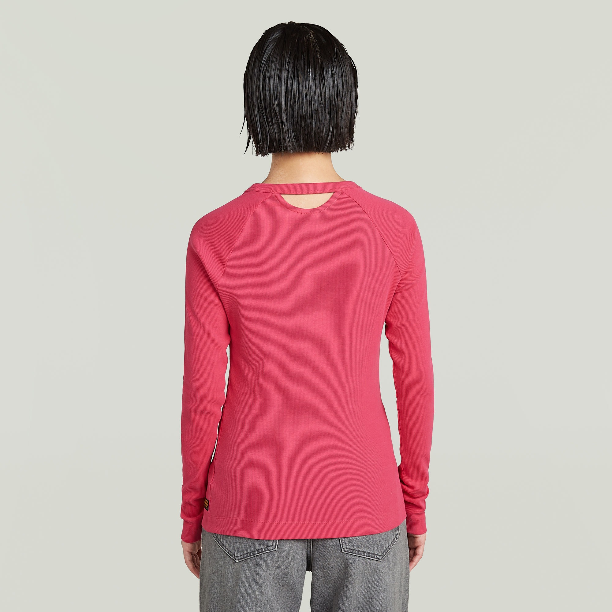 G-STAR Langarmshirt "Slim Rib Keyhole" mit Cut-Out hinten günstig online kaufen