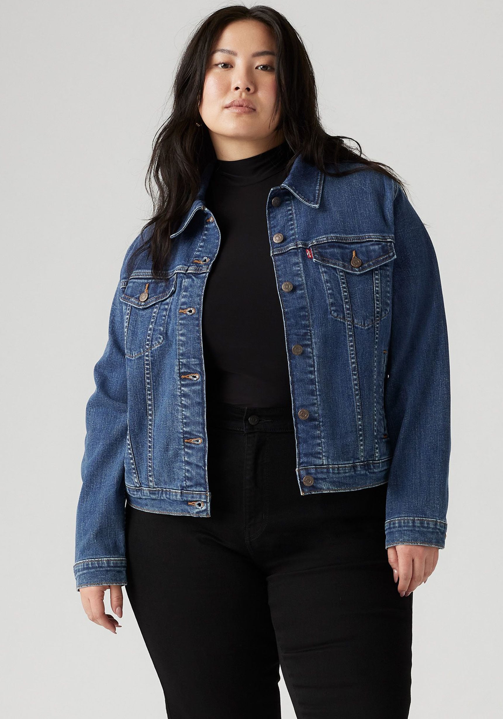 Levis Plus Jeansjacke, ohne Kapuze, mit Stretch und Brusttaschen günstig online kaufen