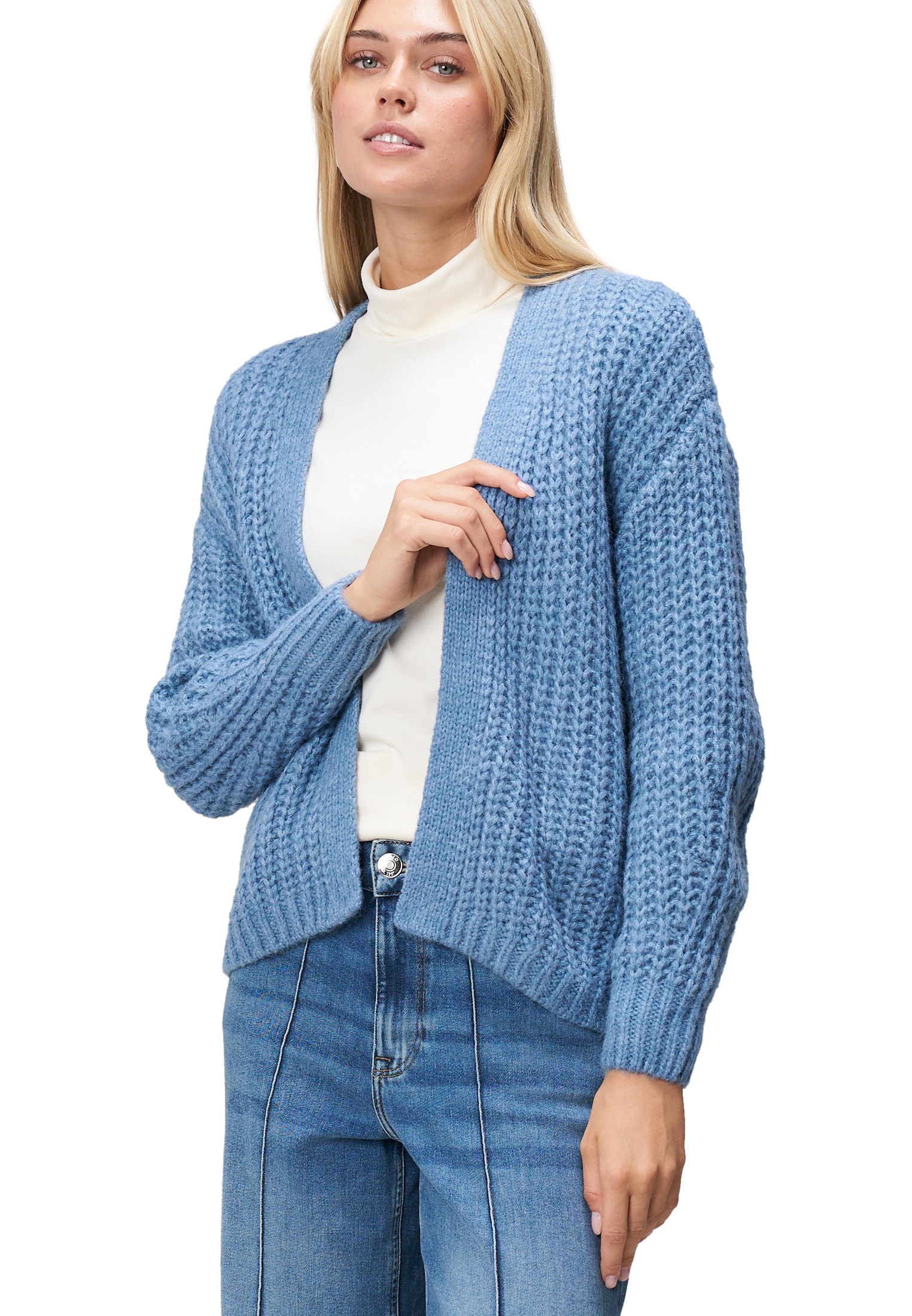 Zero Strickjacke "Damen offener Style", 1 Stk. Plain/ohne Details günstig online kaufen