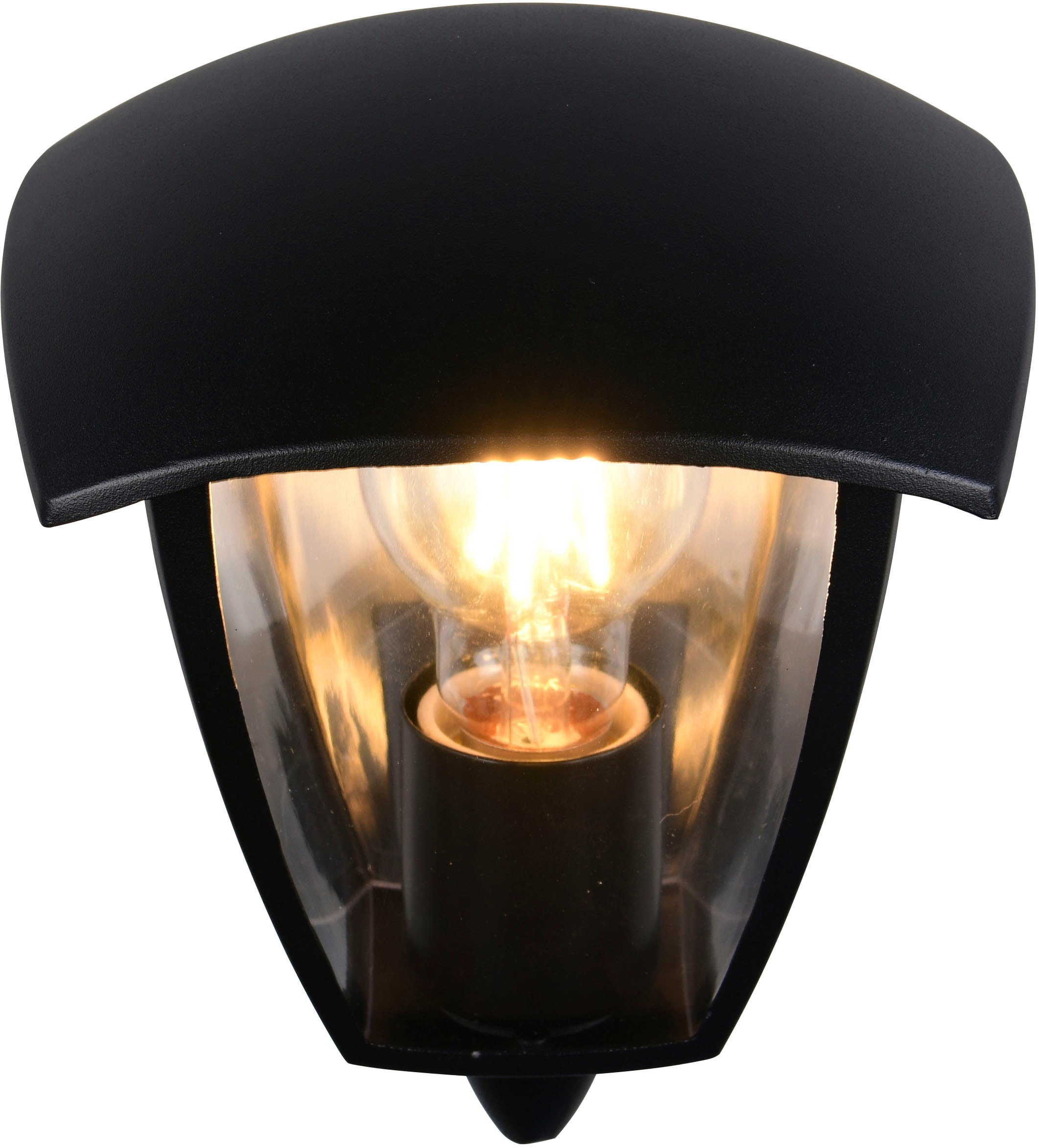 TRIO Leuchten Außen-Wandleuchte »VENTA, Laterne Hauswand Fassadenbeleuchtung, exkl 1x E27 max 10W, IP44«, 1 flammig, Leuchtmittel E27 | Leuchtmittel wechselbar, Wandlampe Laternen-Optik, aufwärts gerichtet, Schirm Kunststoff