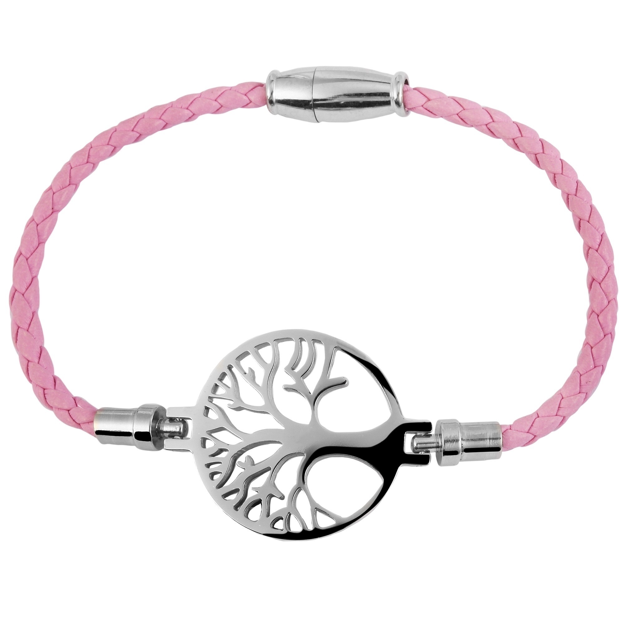 ADELIA ́S Damen Edelstahlarmband "Damen Armband Lebensbaum aus Edelstahl 18 cm", 18, Edelstahl, silber, Edelstahl, Armbänder