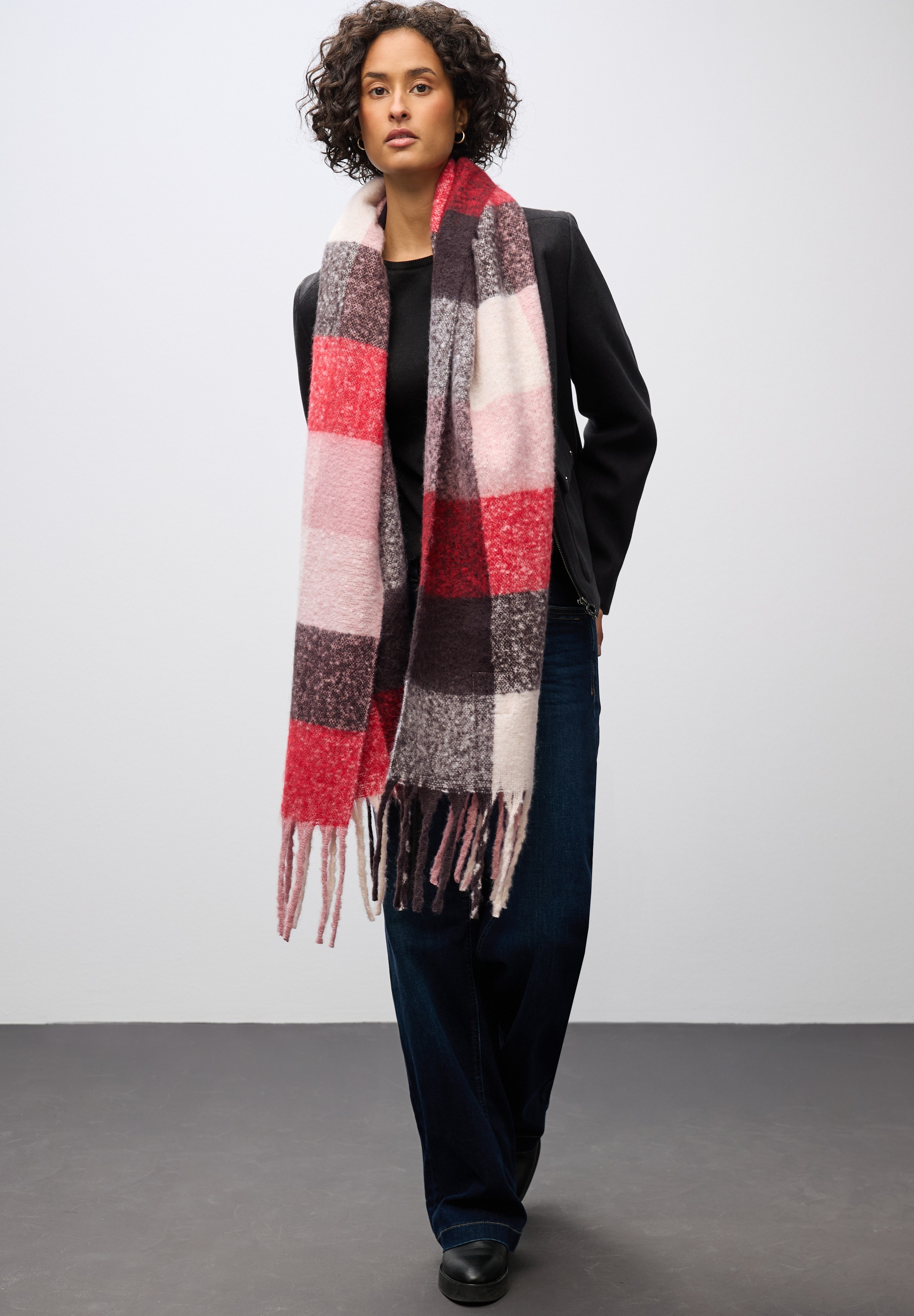 STREET ONE Schal mit Fransen am Saum günstig online kaufen