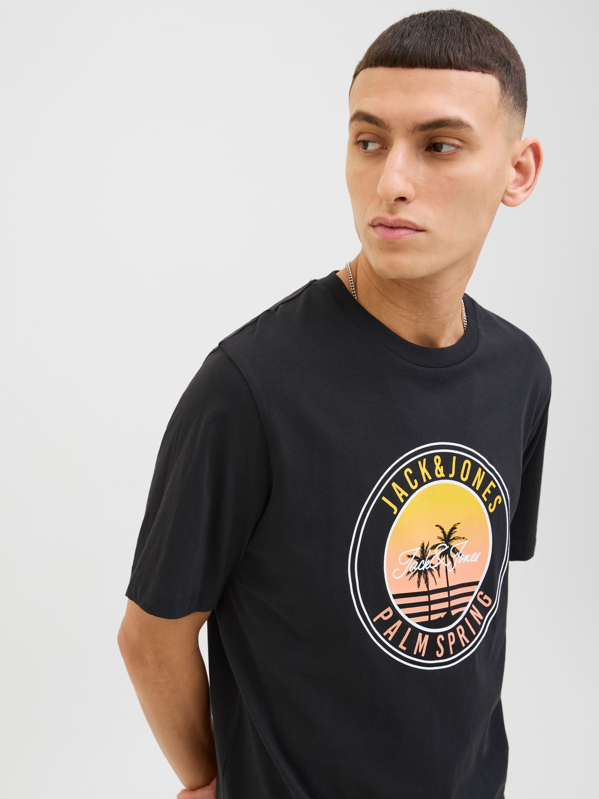 Jack & Jones Rundhalsshirt "JJPALM TEE SS CREW NECK LN" günstig online kaufen