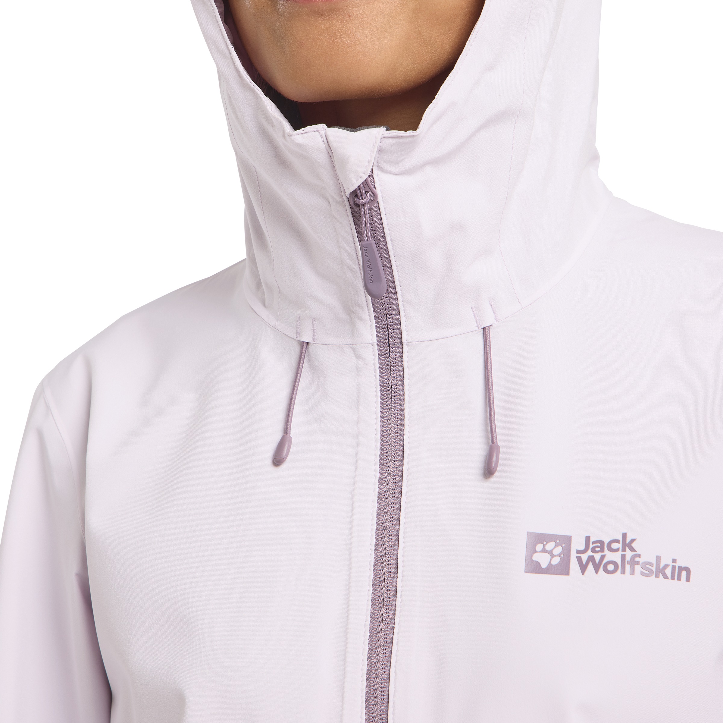 Jack Wolfskin Funktionsjacke »WEILTAL 2L JKT W«, mit Kapuze, Kapuze: fest mit der Jacke verbunden