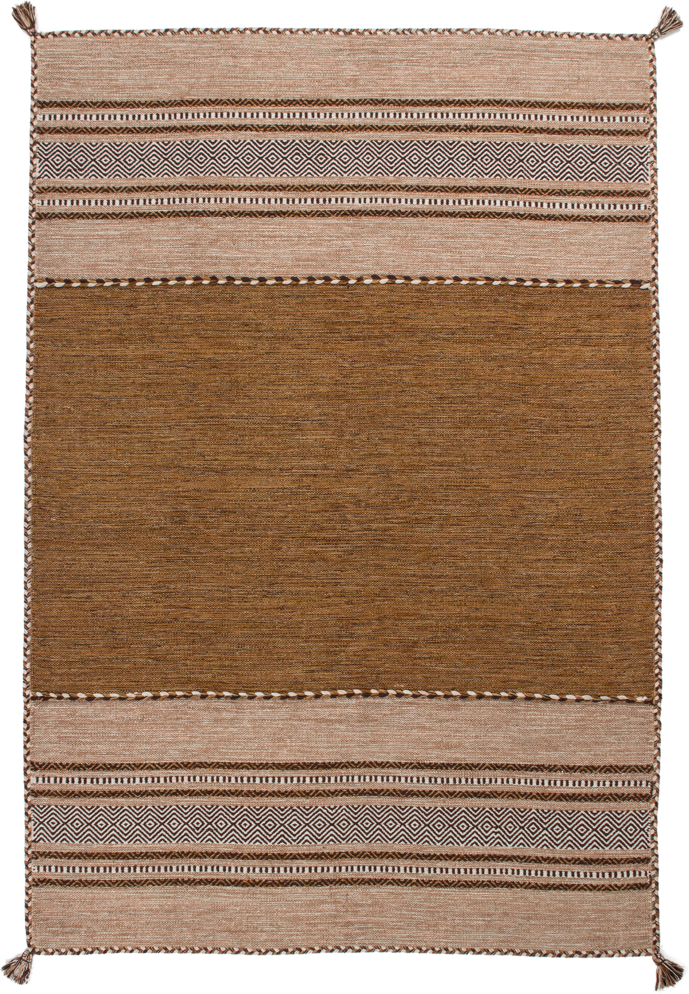Kayoom Teppich »Alhambra 335«, rechteckig, 5 mm Höhe, Maschinell gewebter Flachflor-Teppich, 100% Baumwolle, Ethno-Design