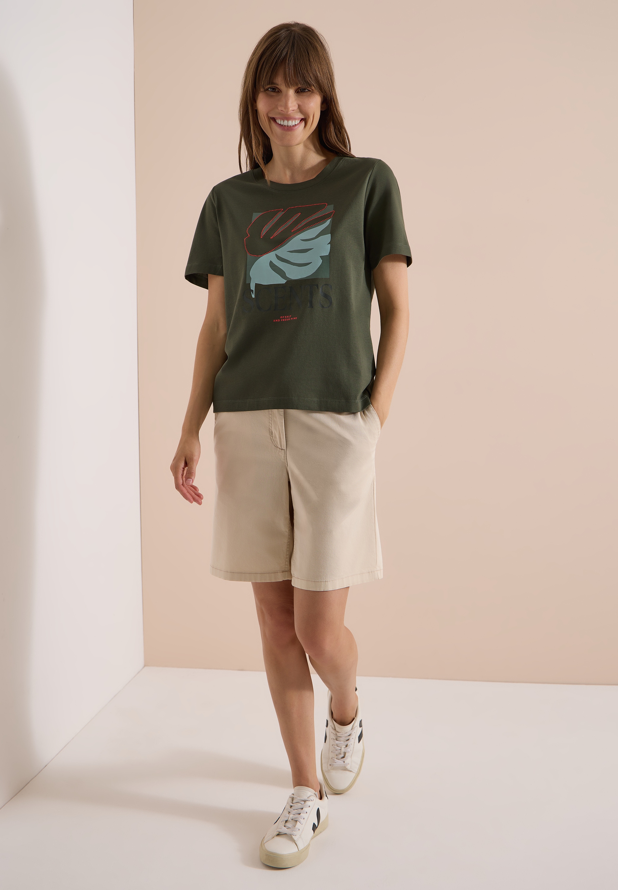 Cecil T-Shirt aus reiner Baumwolle