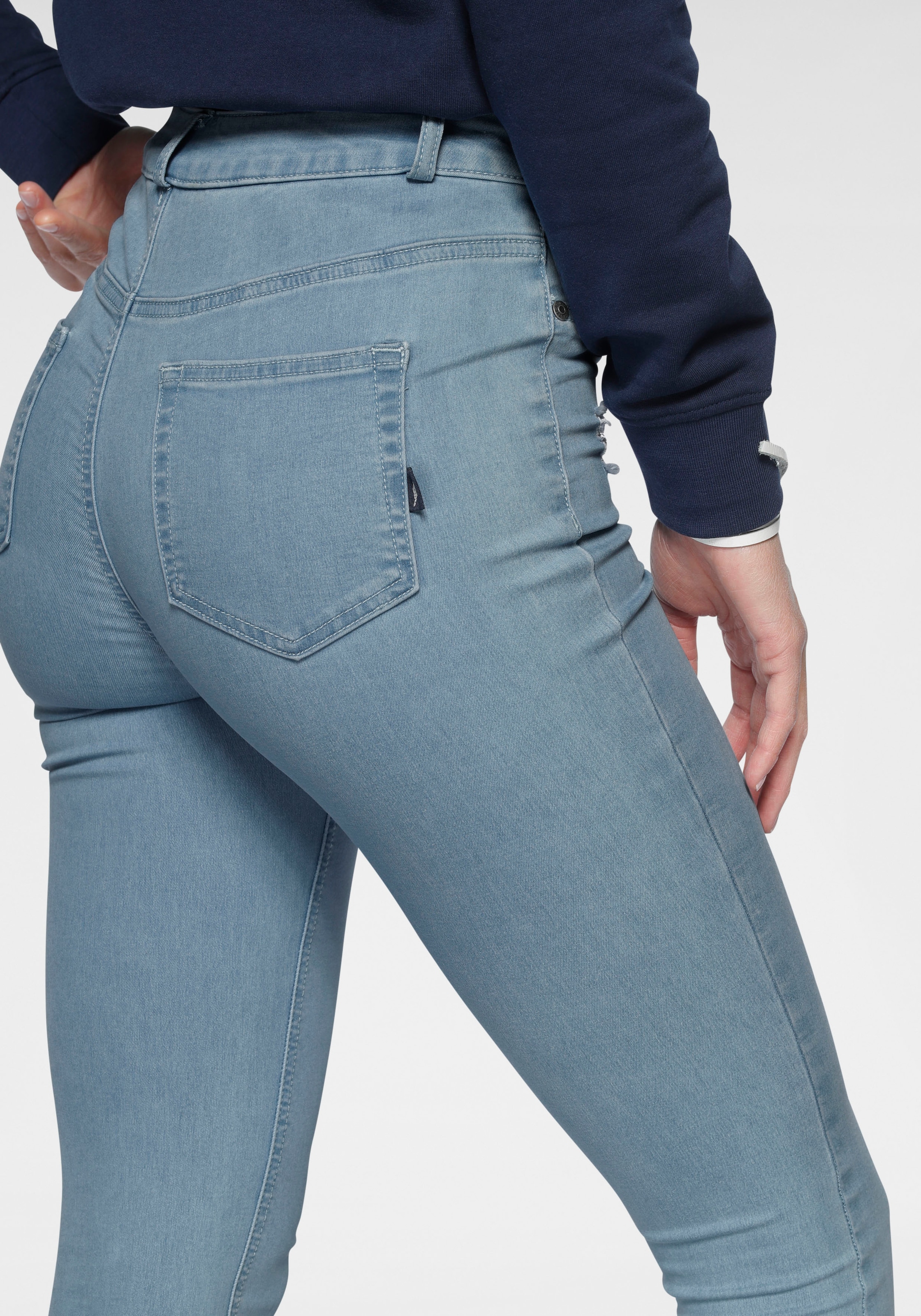 für mit Stretch«, High kaufen »Ultra Saum Waist Skinny-fit-Jeans BAUR Arizona | offenem